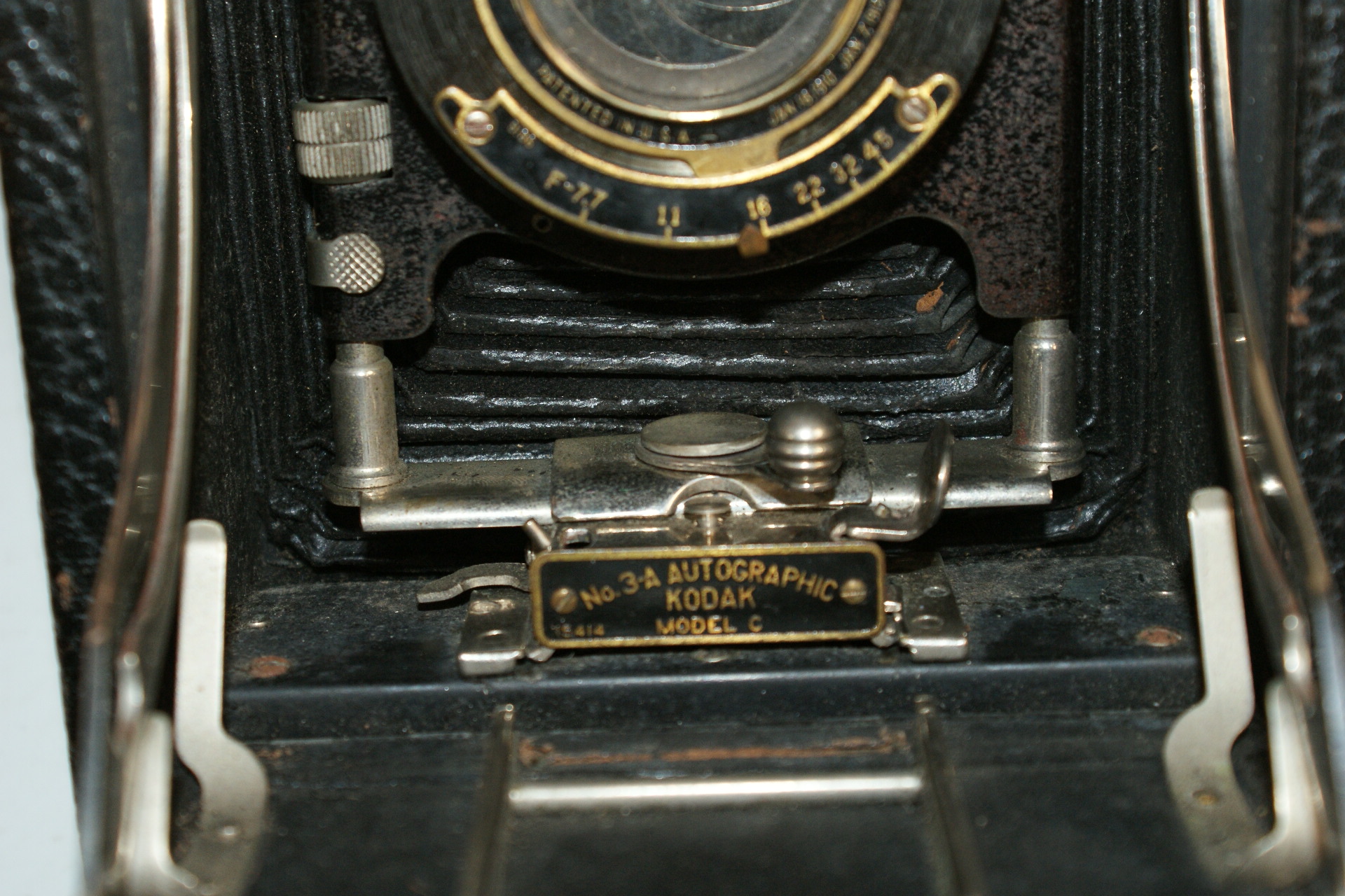 Vintage Autographic Kodak 3-A Camera, a Yashica Camera and Meter