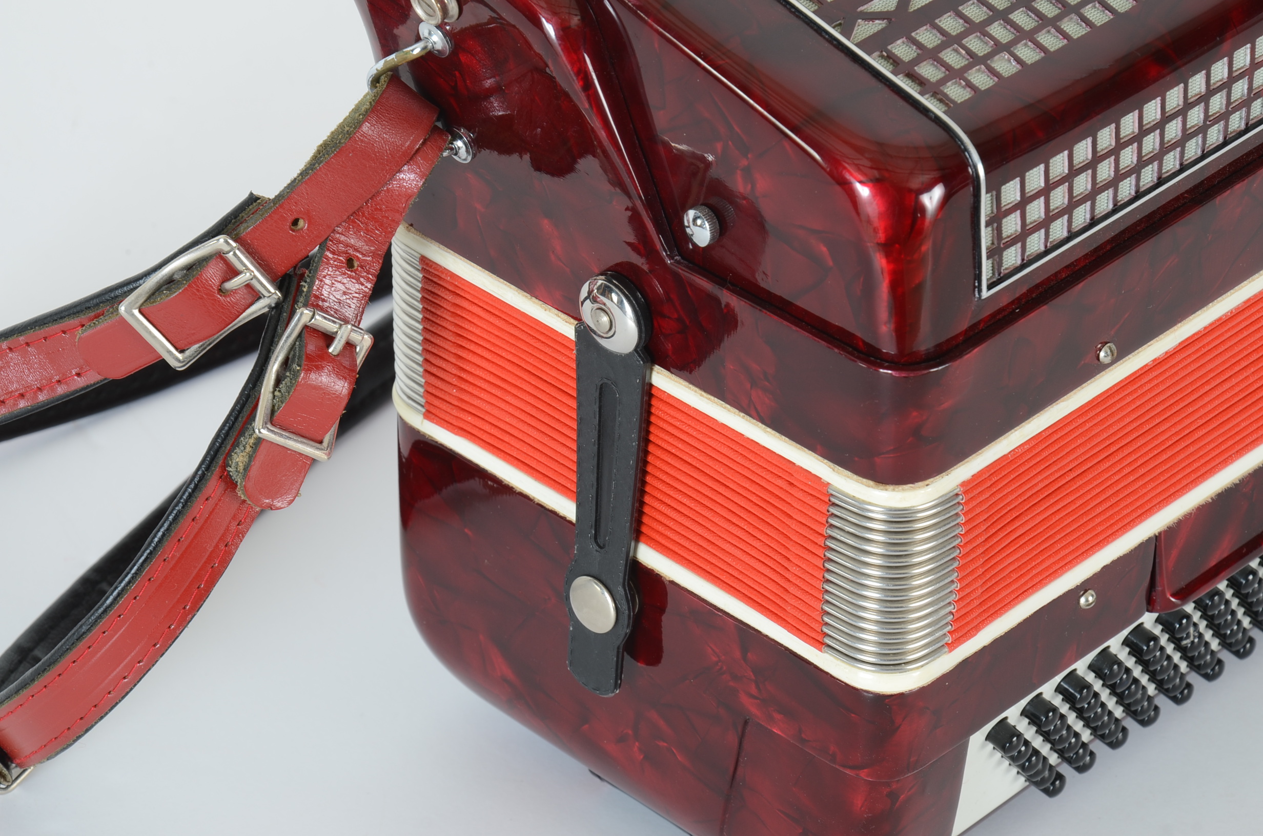 Red Lindo Accordion in Black Case