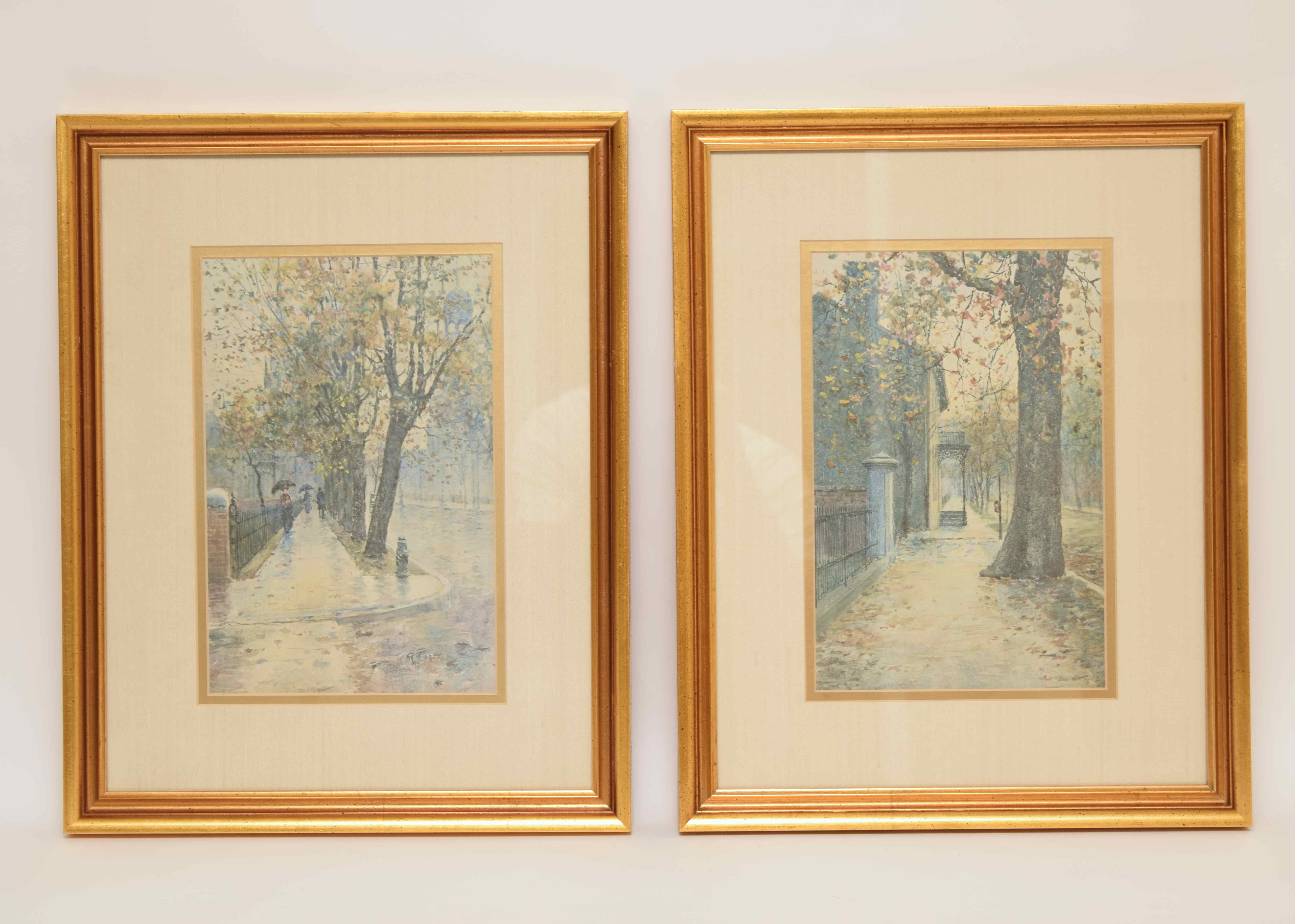 Paul Sawyier "Vest Lindsey House" & "Wapping Street View" Prints