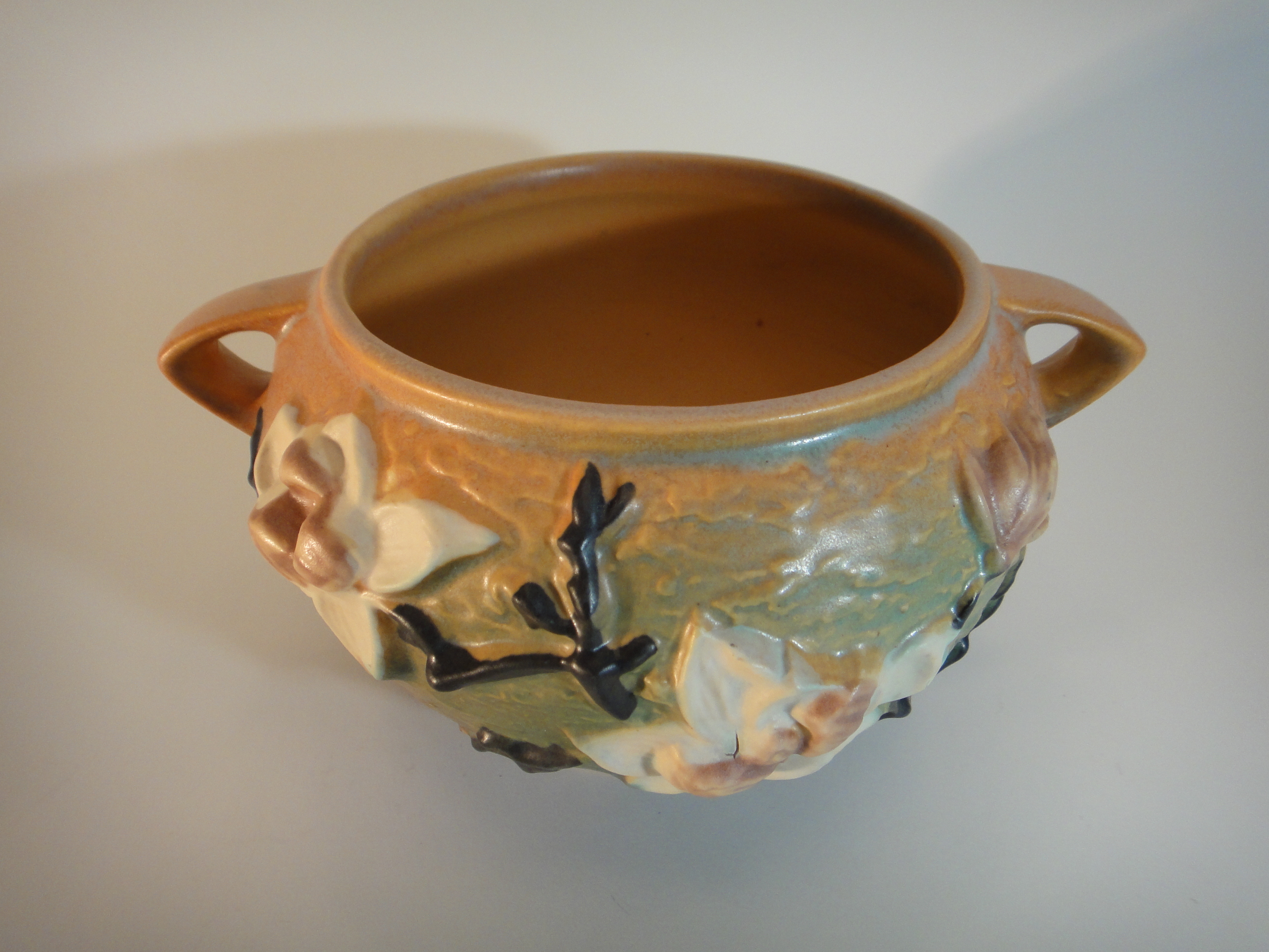 1940 Roseville Magnolia Green #665-4 Jardiniere