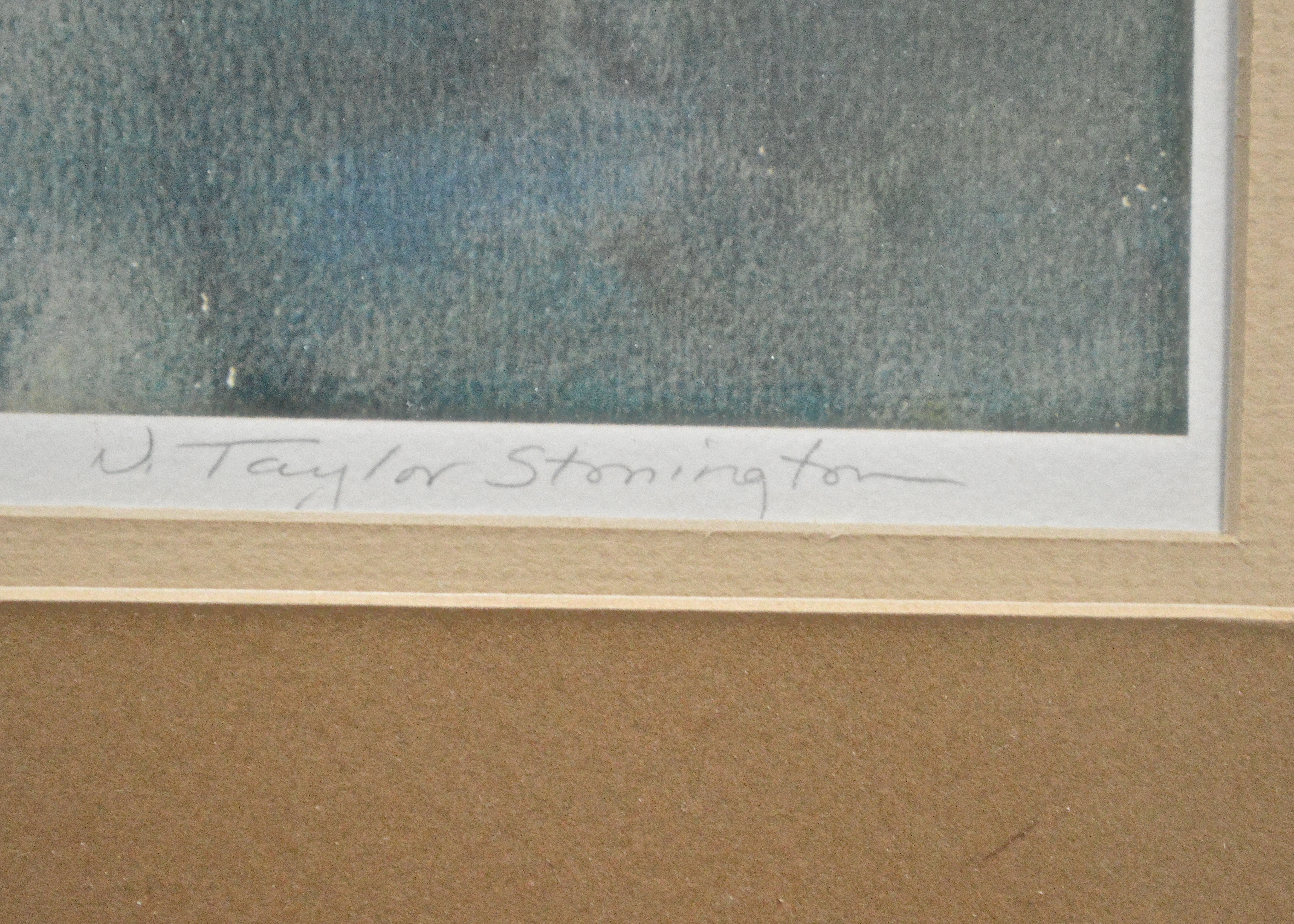 Two N. Taylor Stonington Prints and a Vintage Watercolor