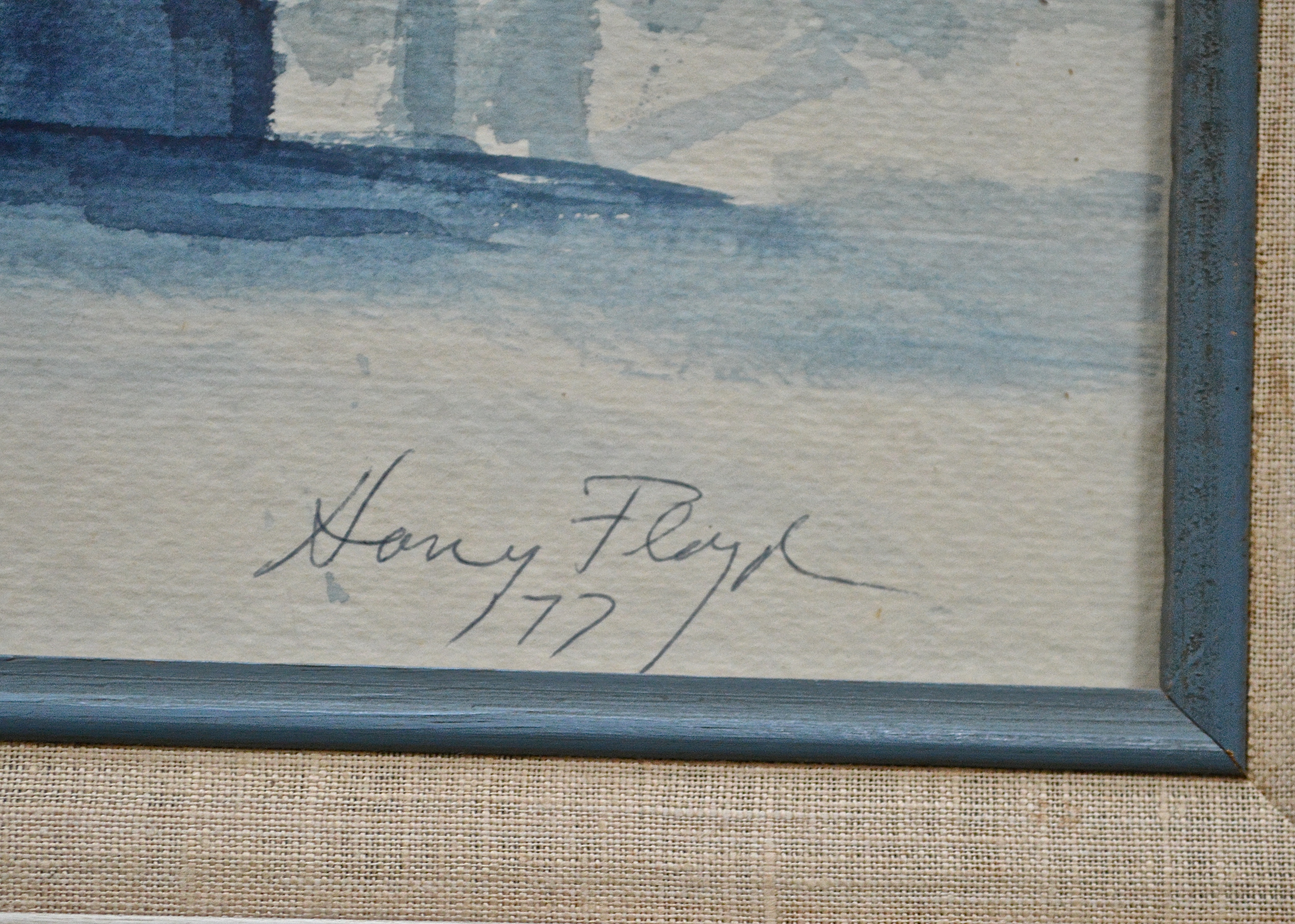 Two N. Taylor Stonington Prints and a Vintage Watercolor