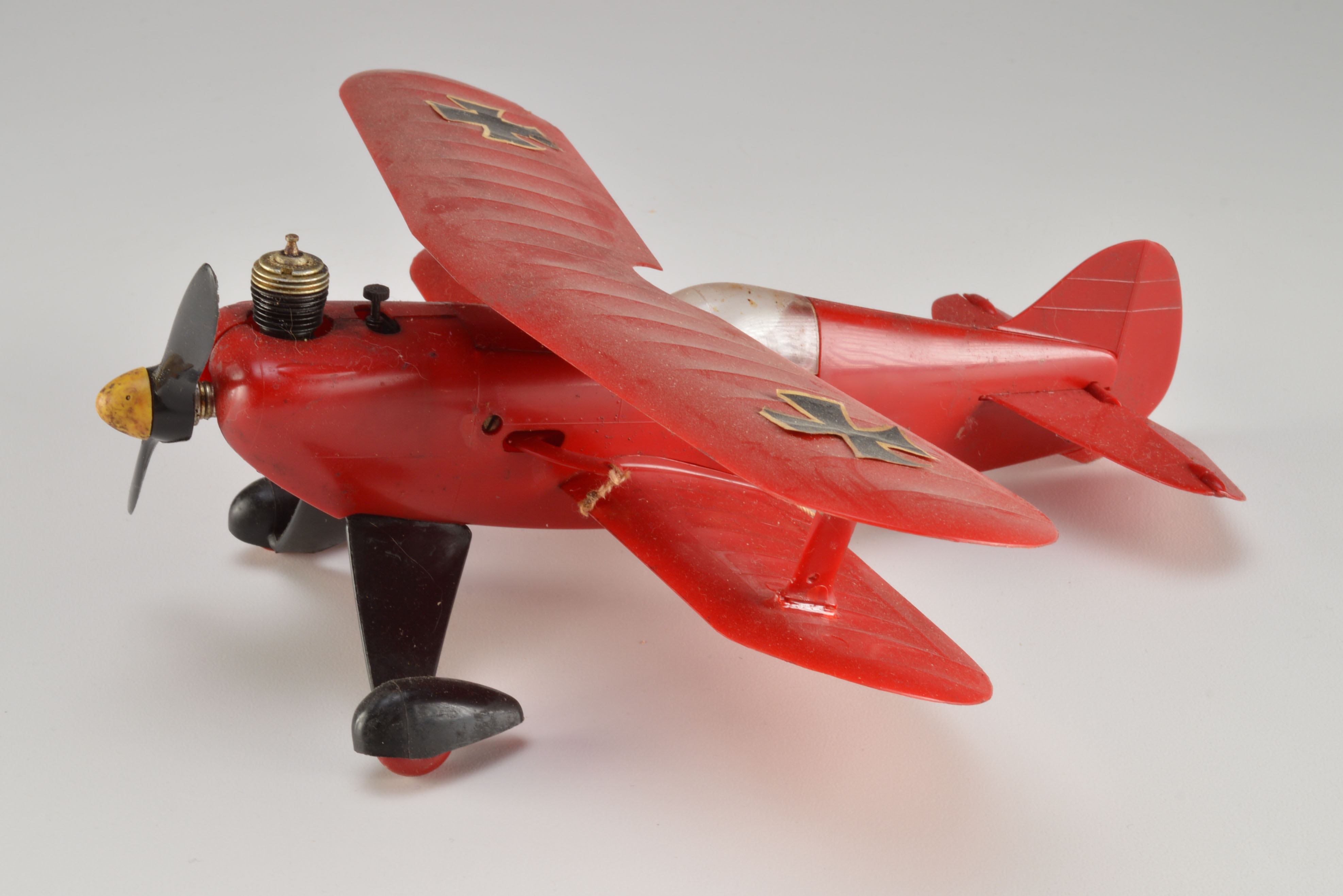 Vintage Cox "Red Knight" Fuel-Powered Model Stunt Plane