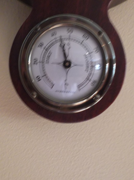 Vintage Mahogany Weather Station 