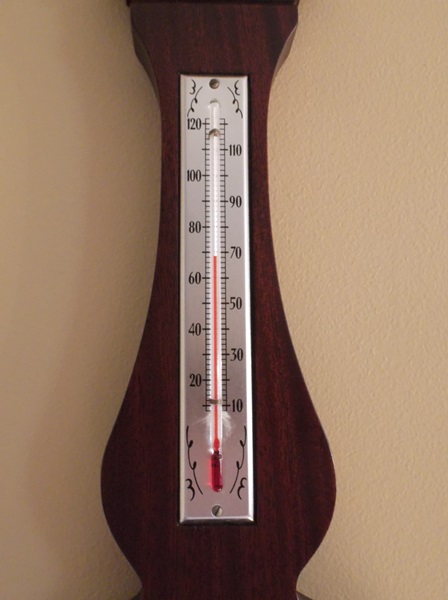 Vintage Mahogany Weather Station 