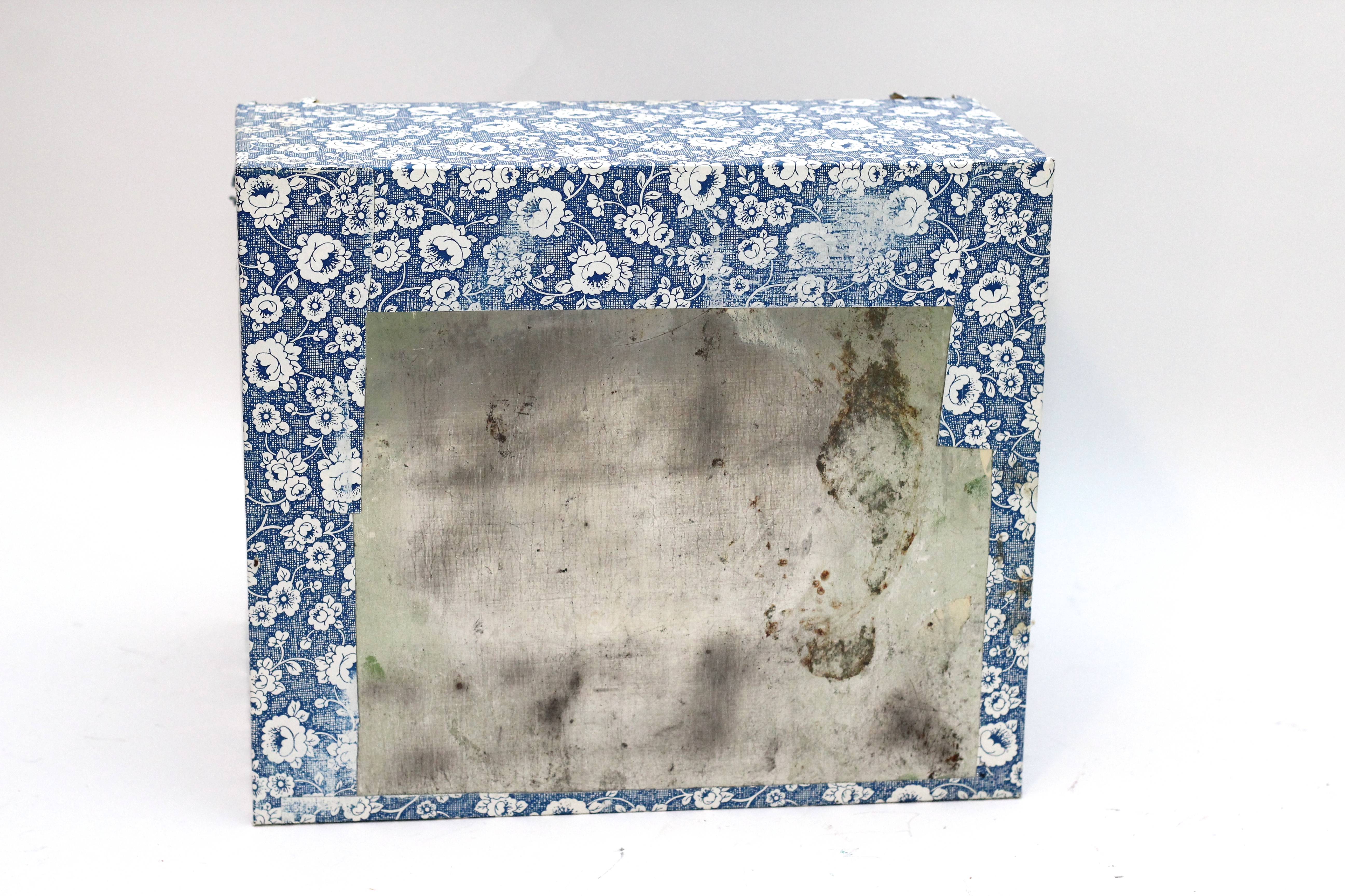 Vintage Large Rolltop Tin Metal Bread Box 