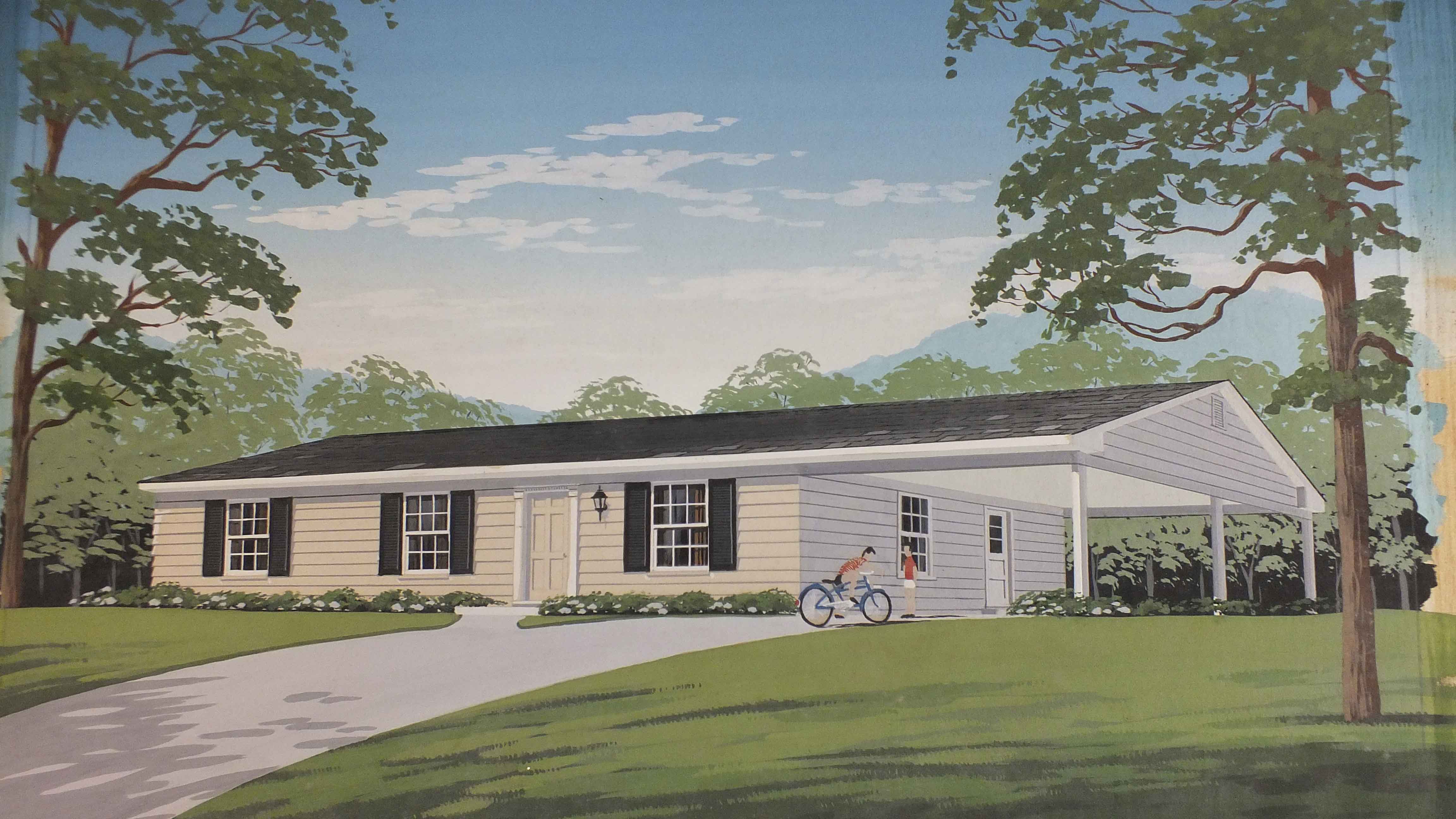 Hand Painted Architectural Rendering, Poster and Plans