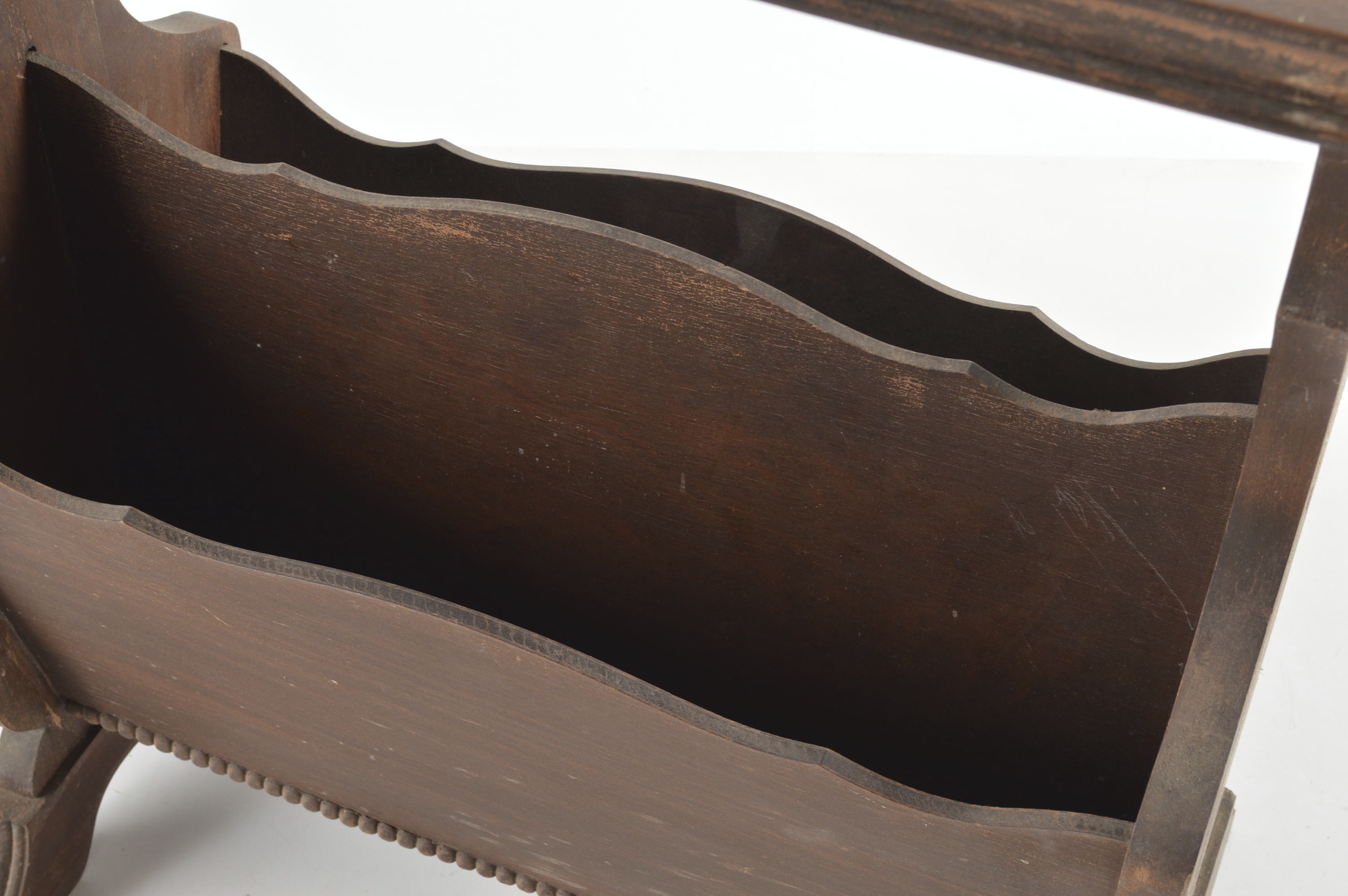 Vintage Wood End Table/Magazine Rack