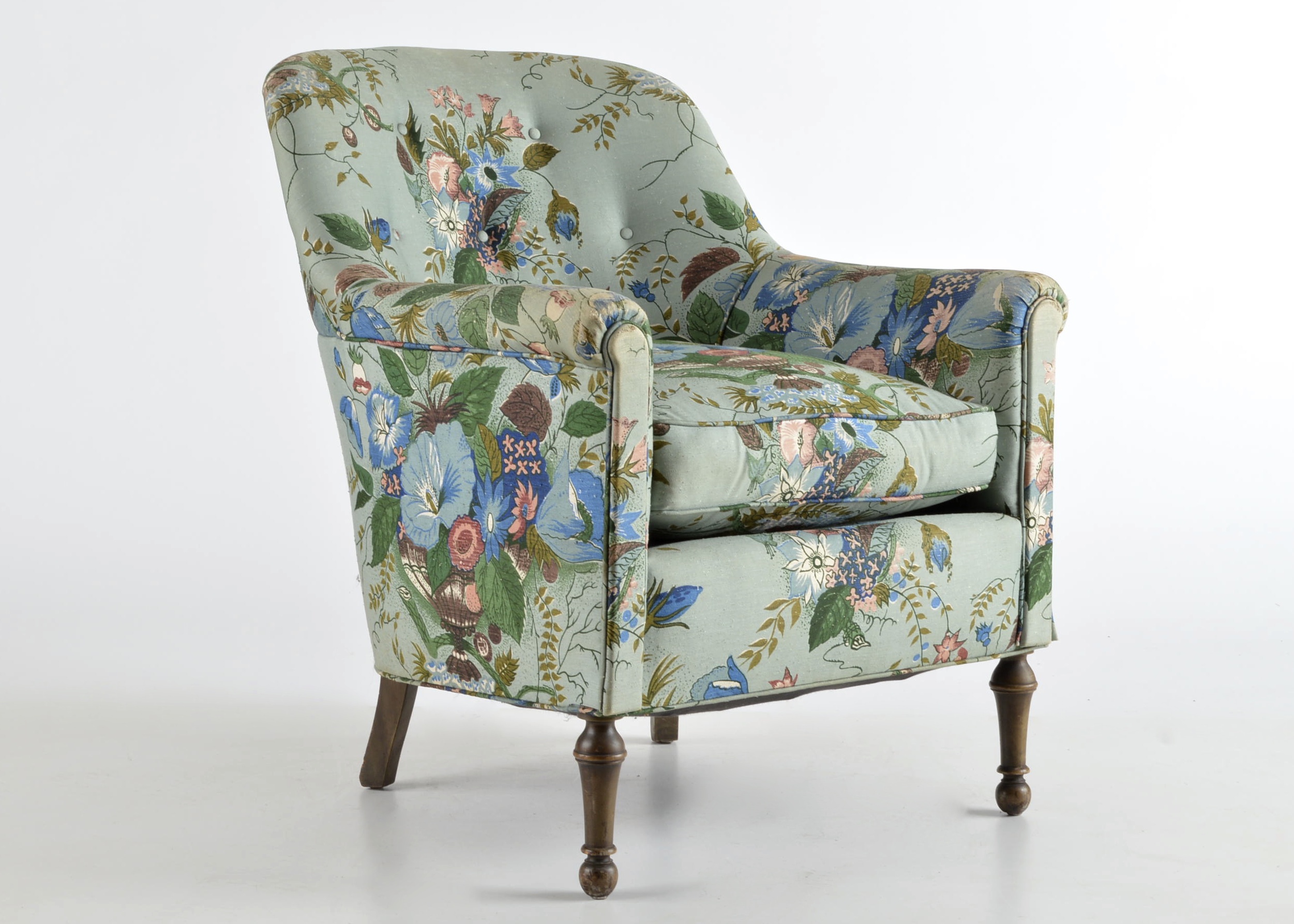 Vintage Upholstered Arm Chair