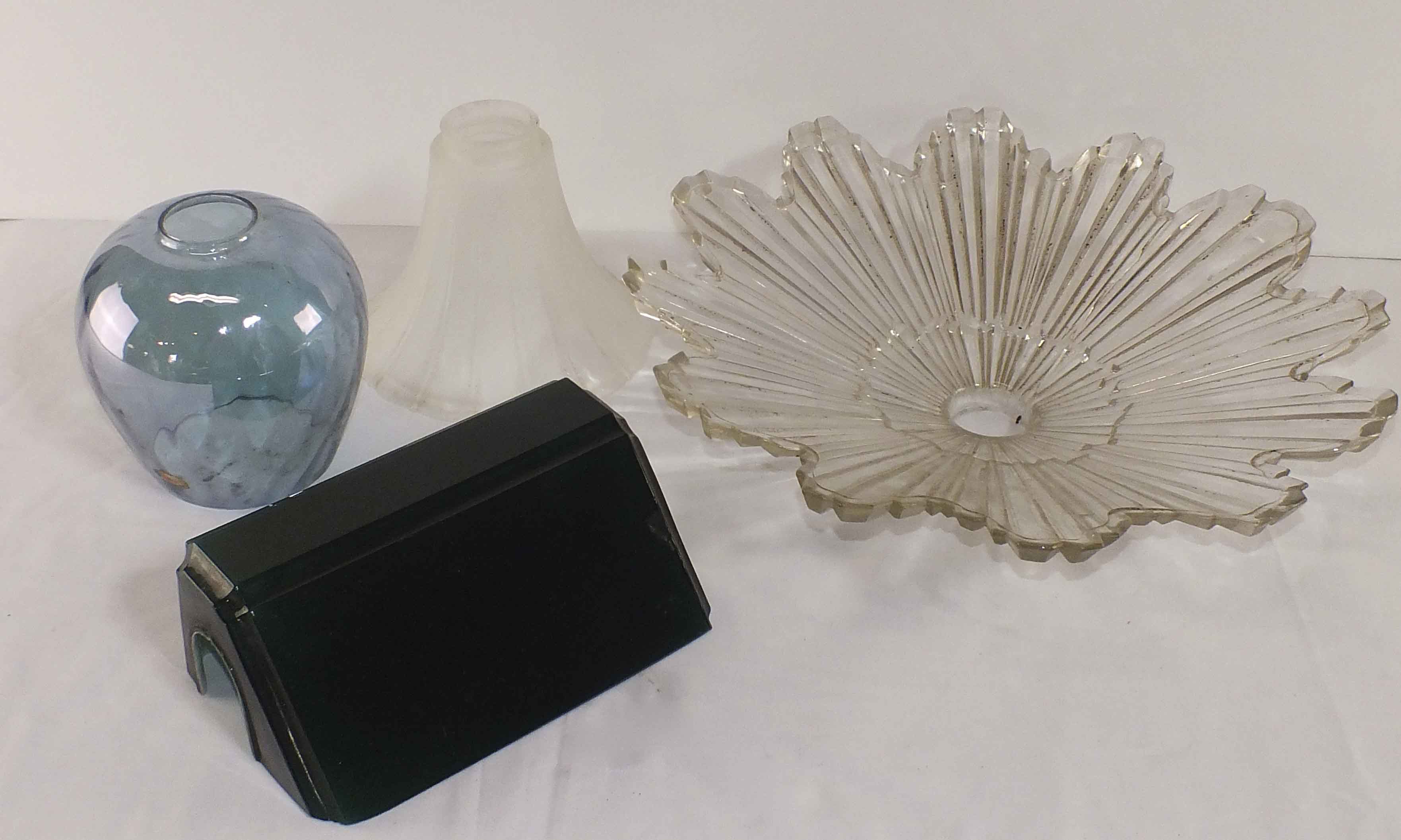 Four Vintage Glass Globes For Light Fixtures 