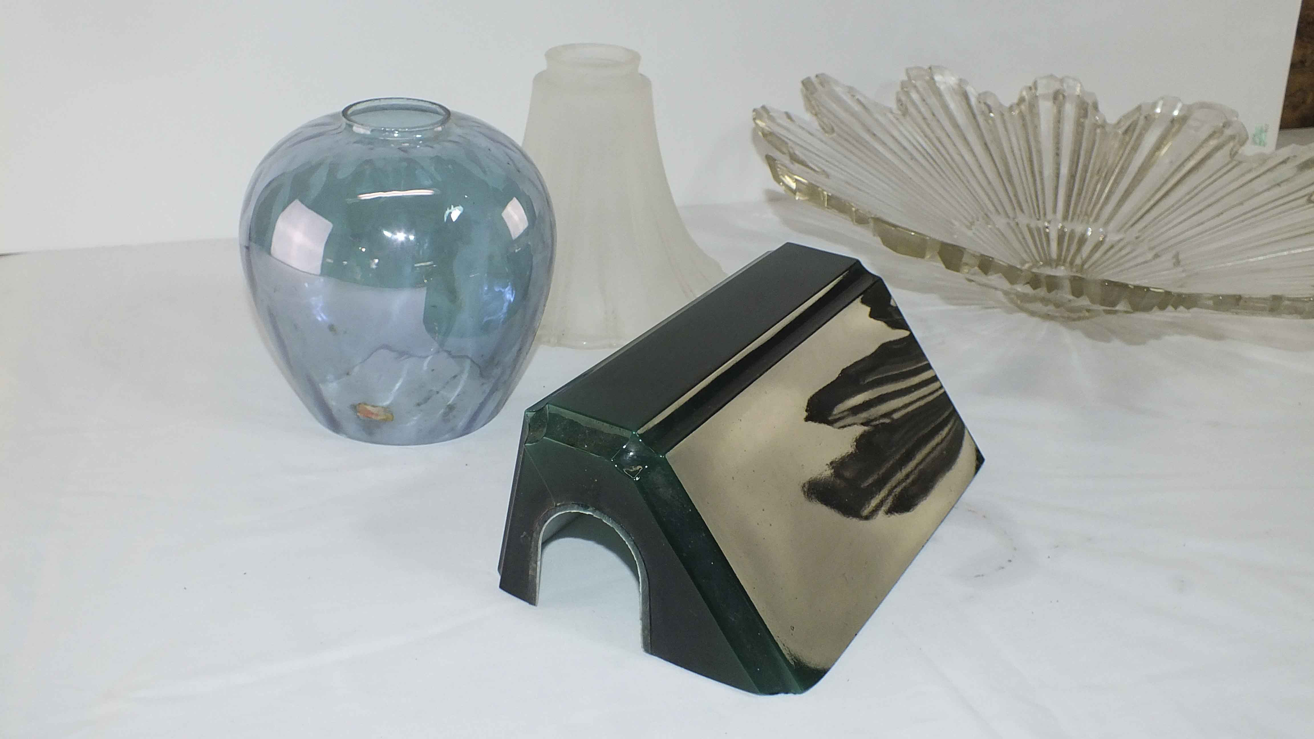 Four Vintage Glass Globes For Light Fixtures 