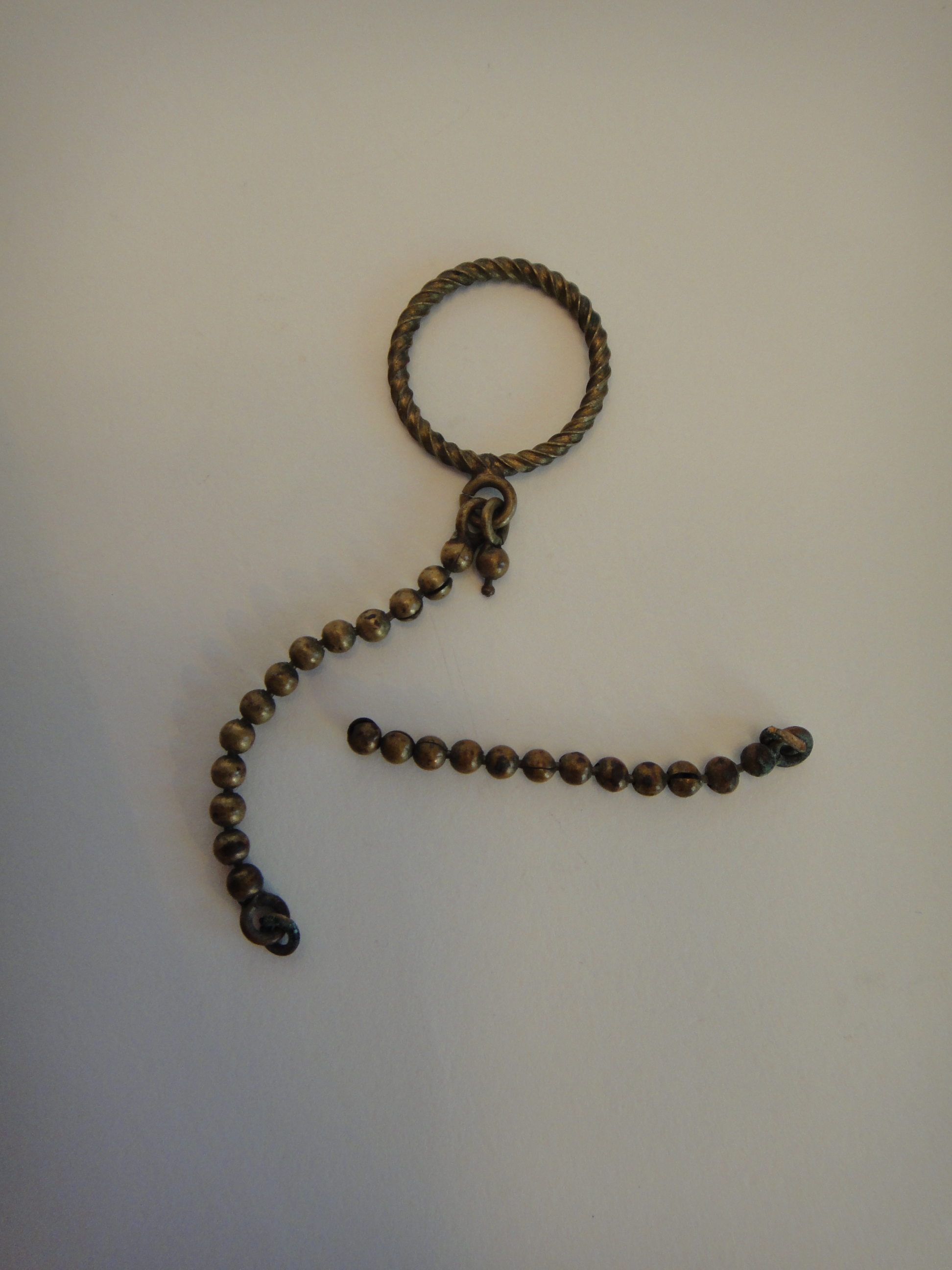 1800s Victorian Porcelain Perfume Bottle Chatelaine