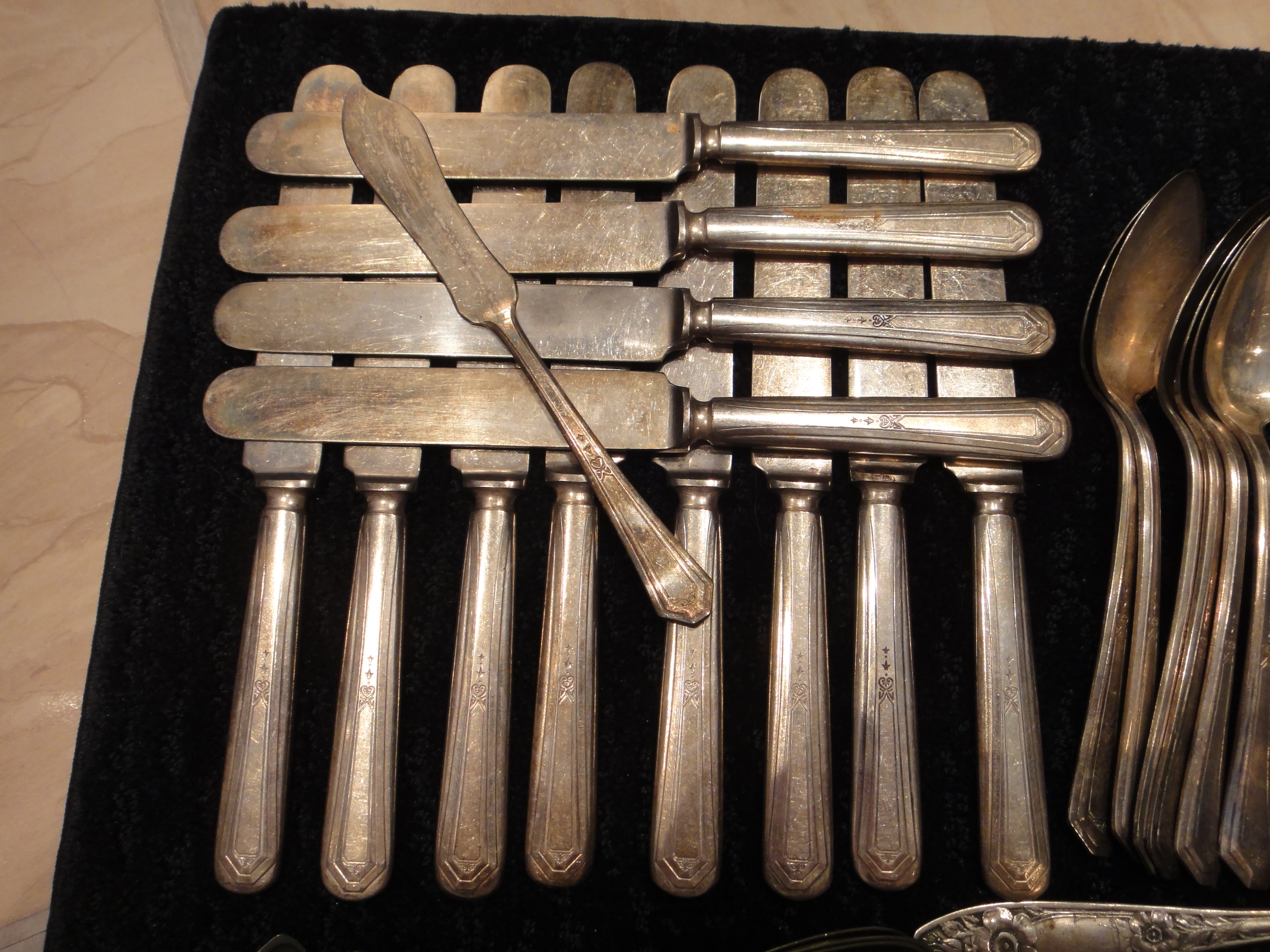 91 Pieces Antique & Vintage Silver Plated Flatware
