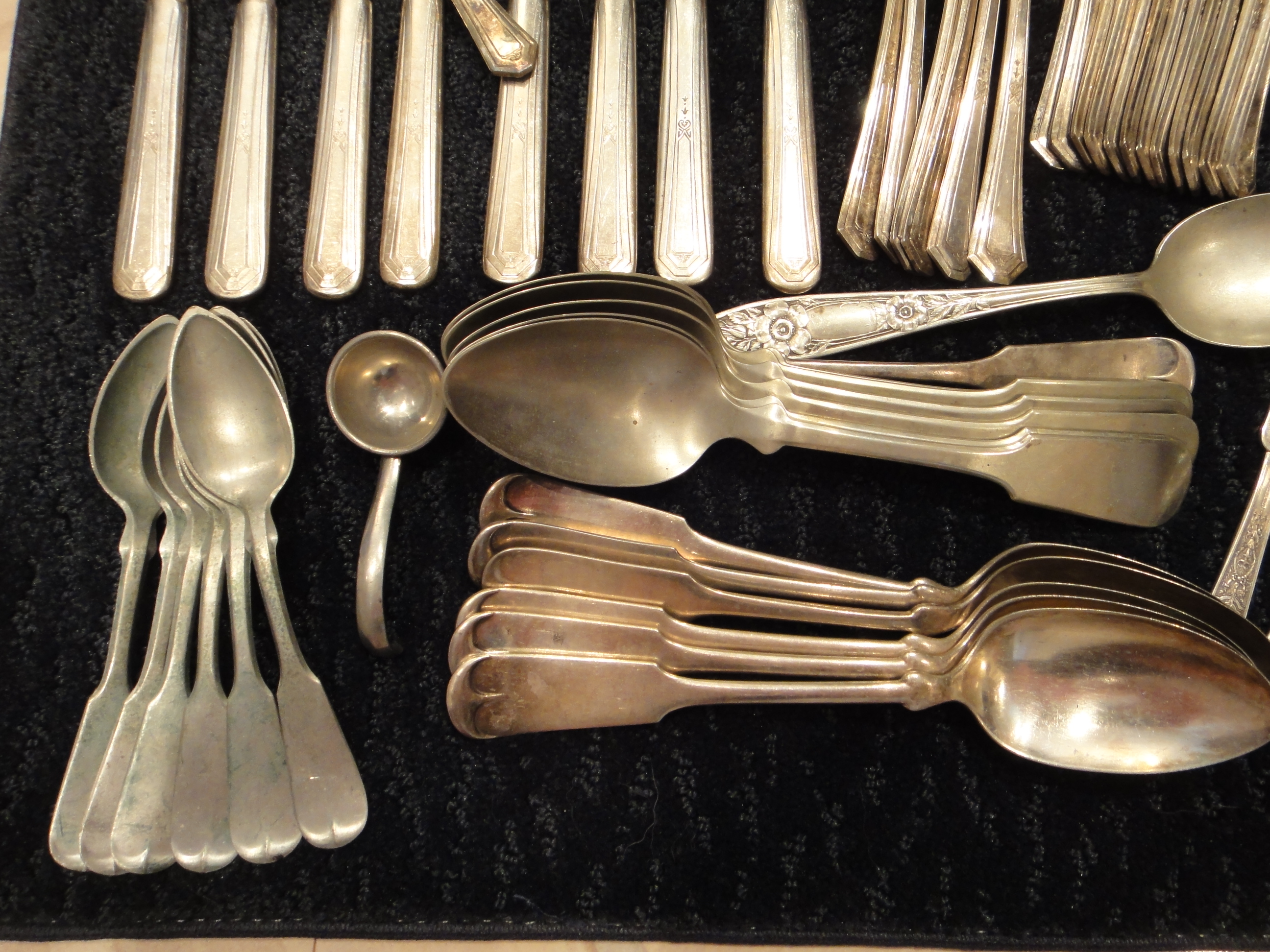 91 Pieces Antique & Vintage Silver Plated Flatware