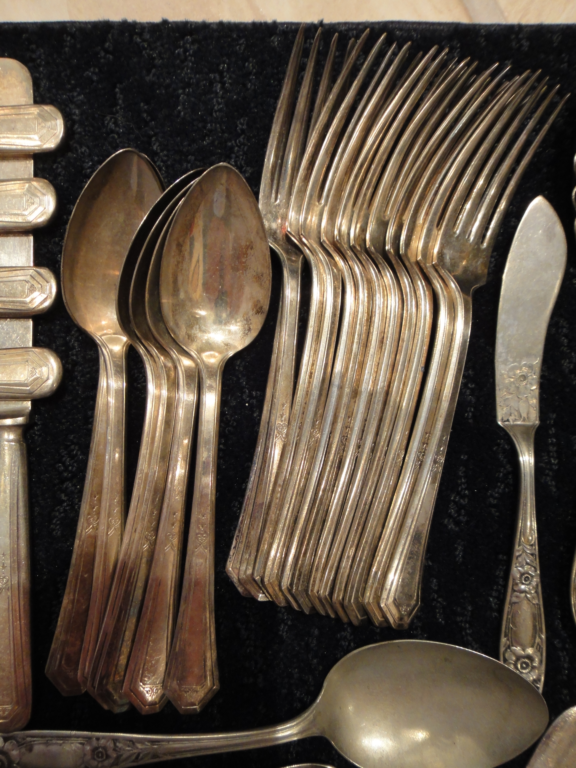 91 Pieces Antique & Vintage Silver Plated Flatware