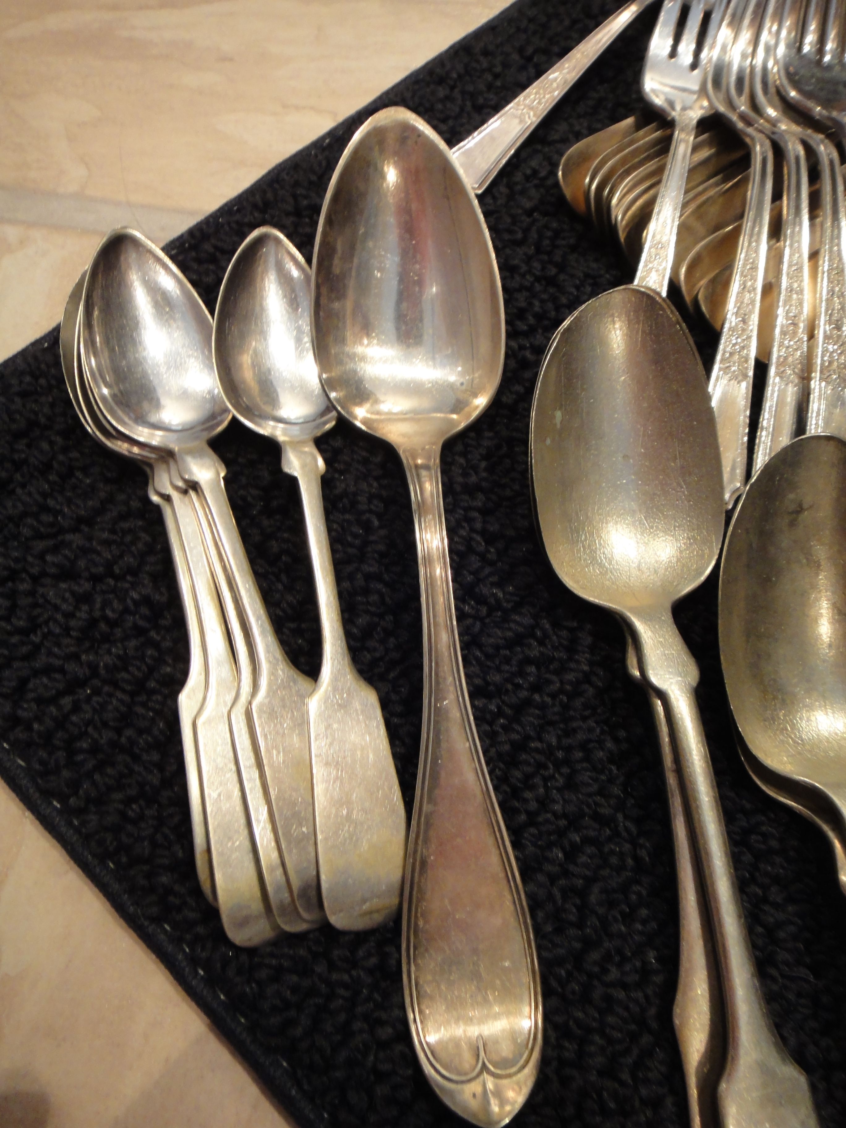 98 Pieces Antique & Vintage Silver Plate Flatware