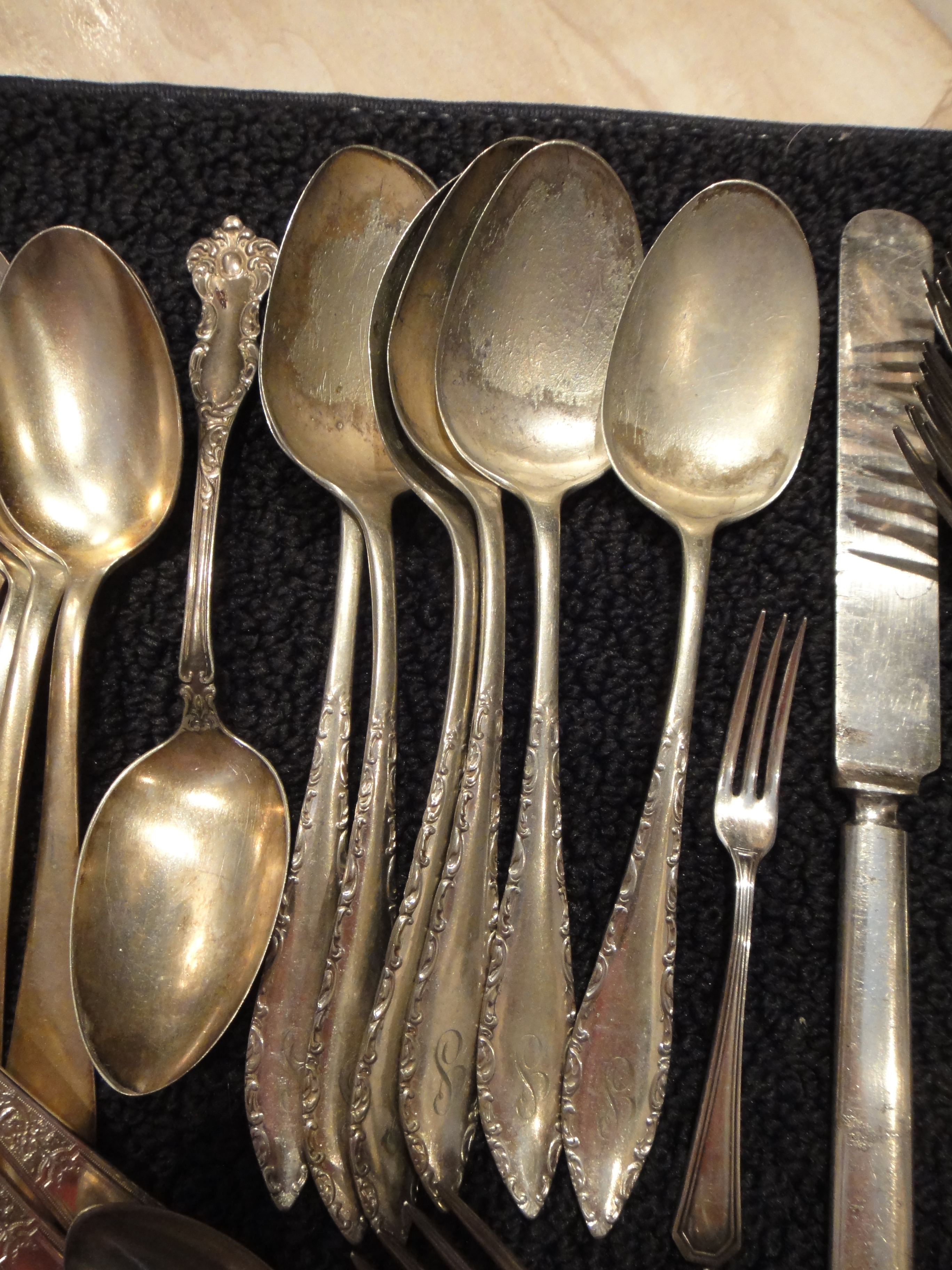 98 Pieces Antique & Vintage Silver Plate Flatware