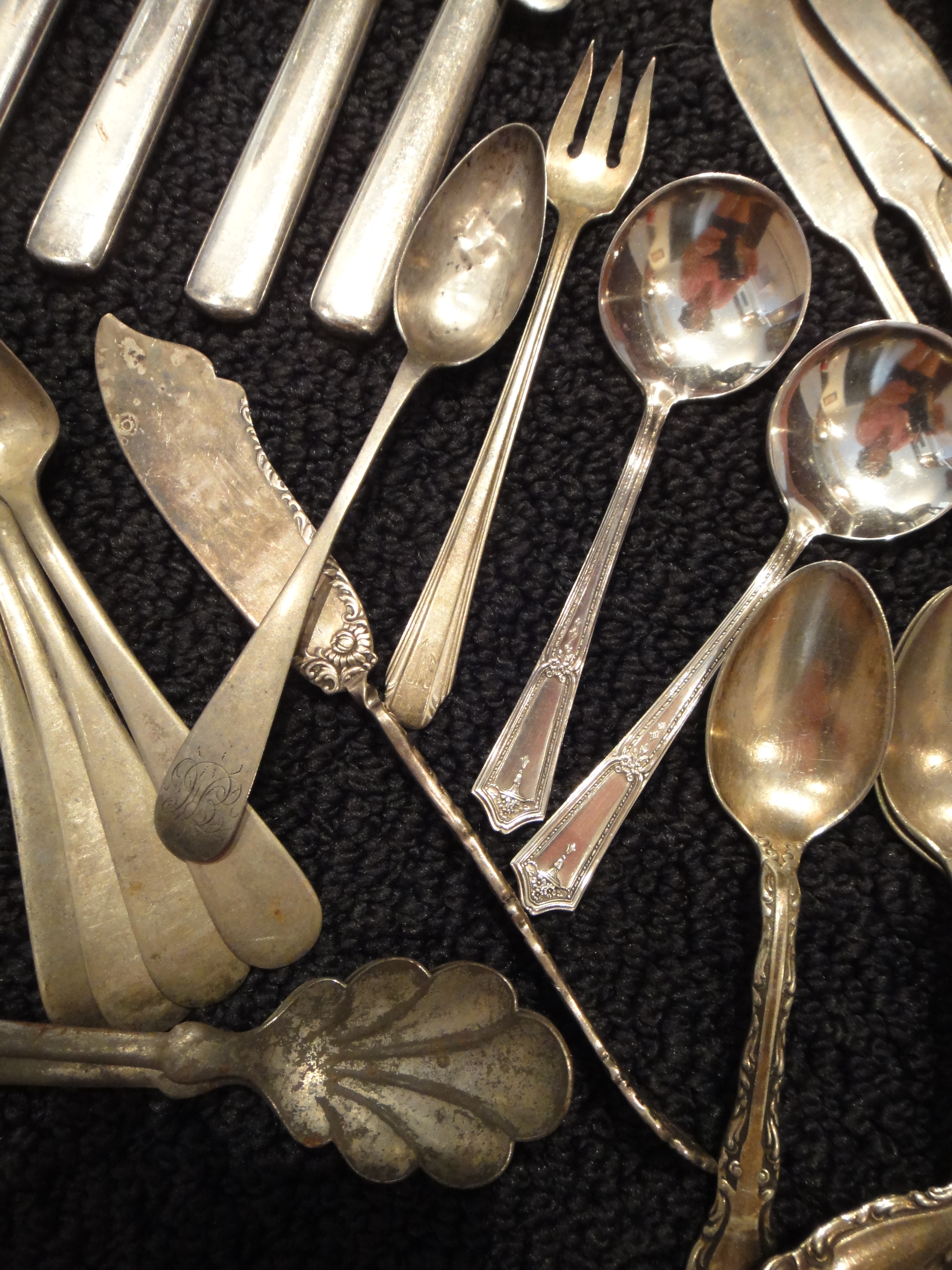 98 Pieces Antique & Vintage Silver Plate Flatware