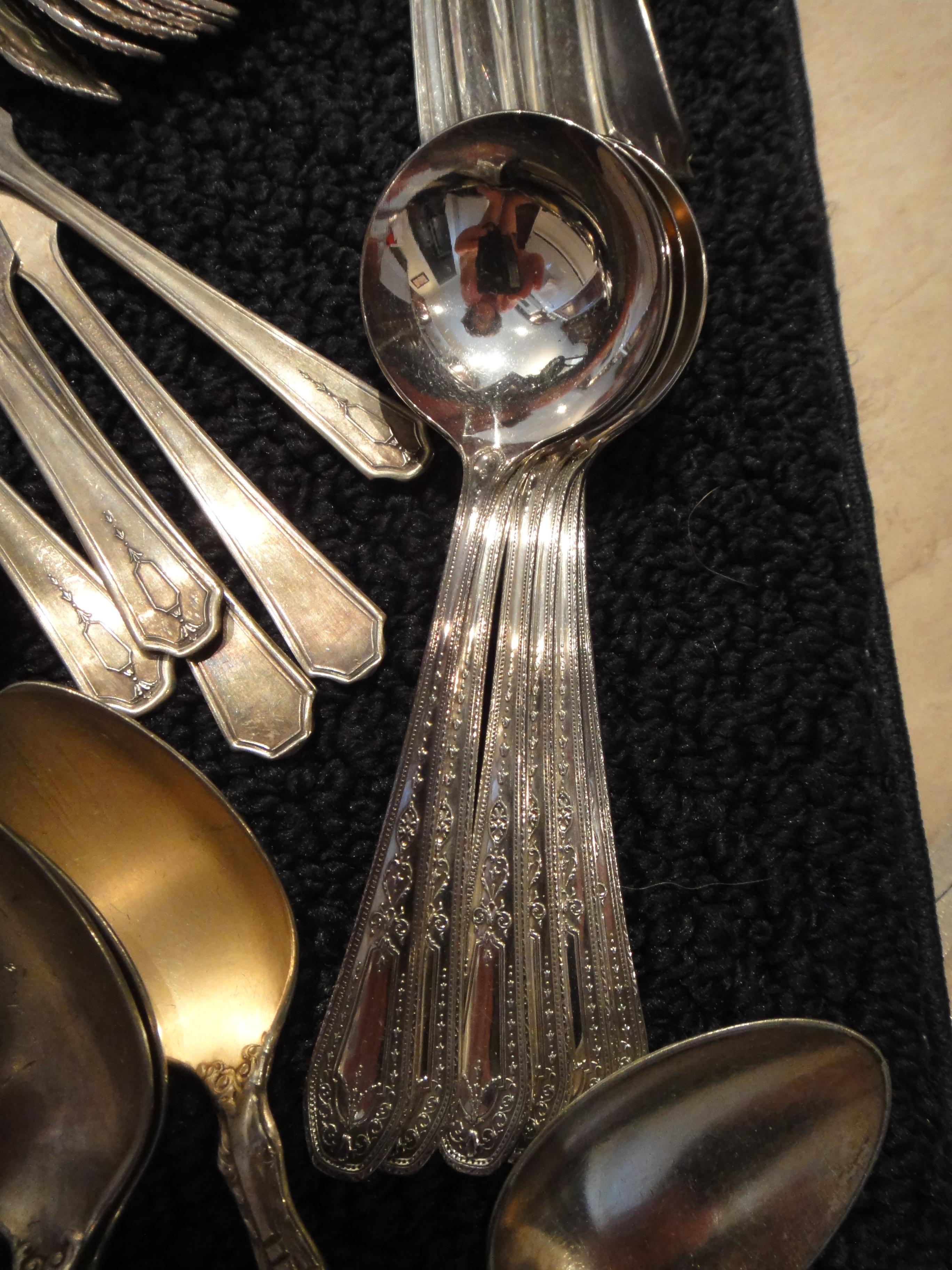 98 Pieces Antique & Vintage Silver Plate Flatware