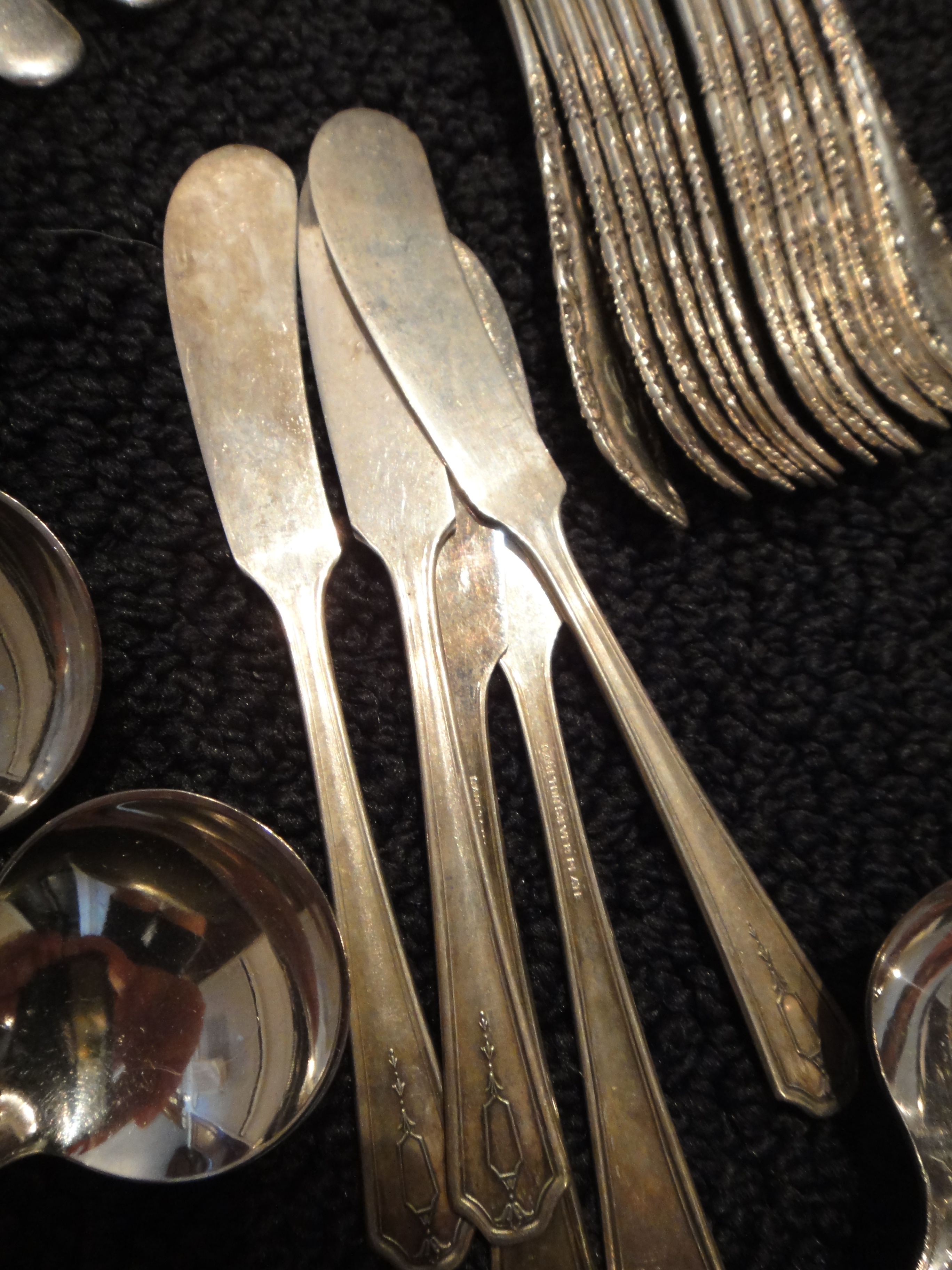 98 Pieces Antique & Vintage Silver Plate Flatware
