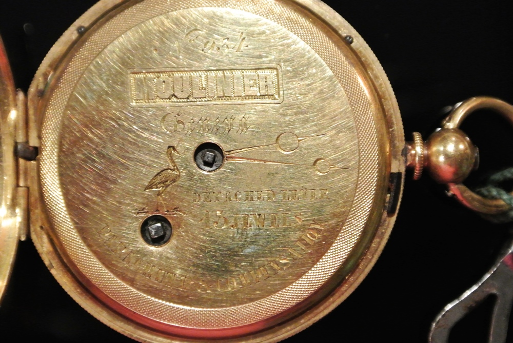 18K Moulinier Geneva Mechanical Pocket Watch With Winding Keys