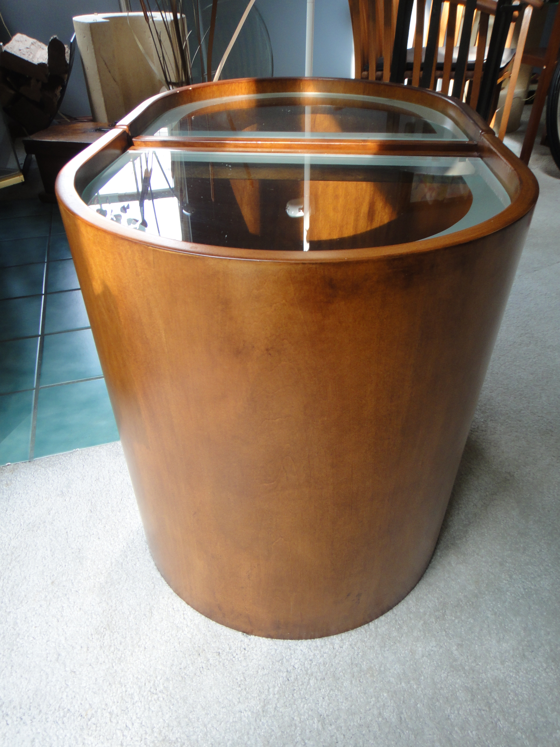 Mid Century Modern Half Moon End Tables