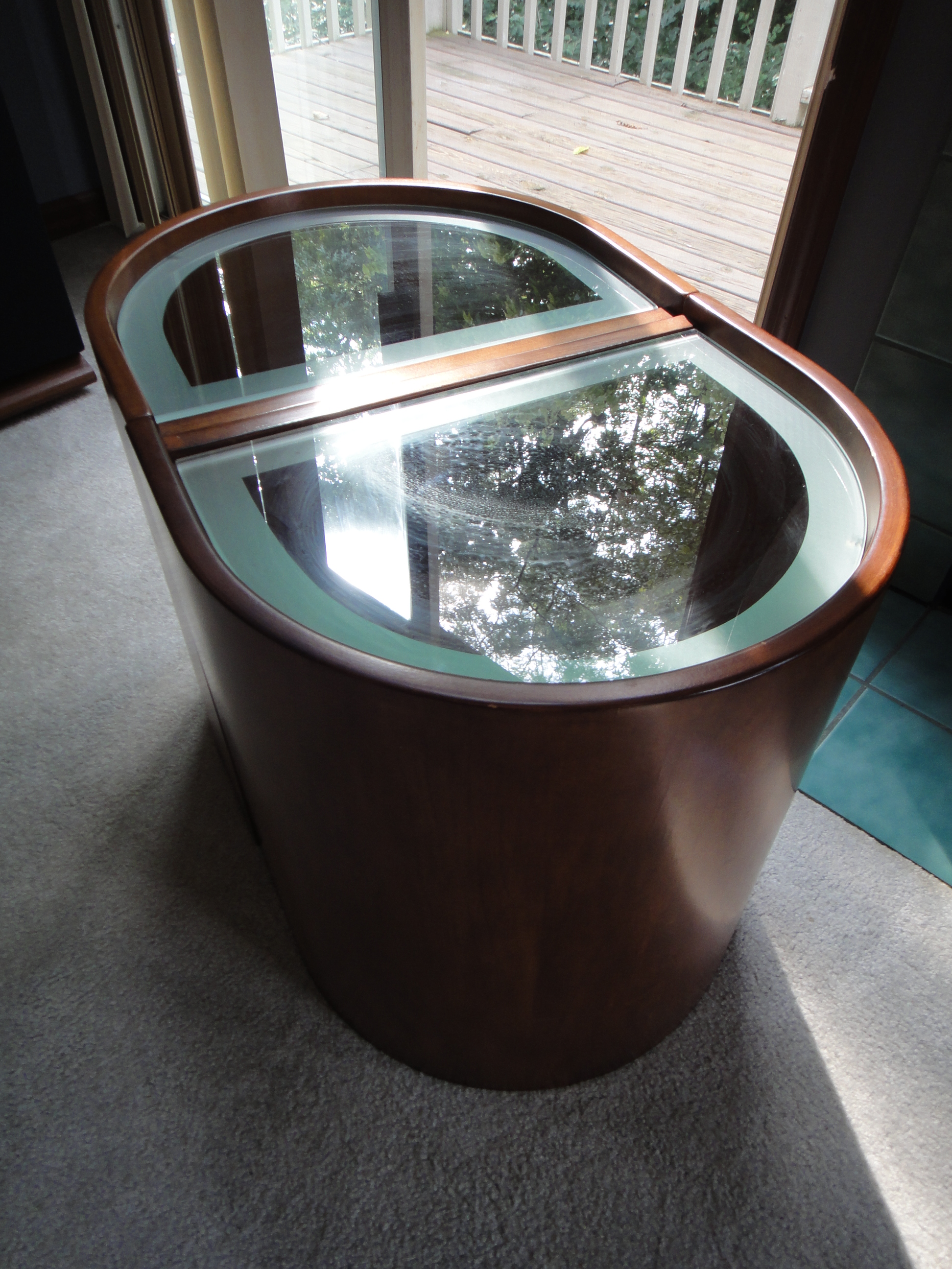 Mid Century Modern Half Moon End Tables