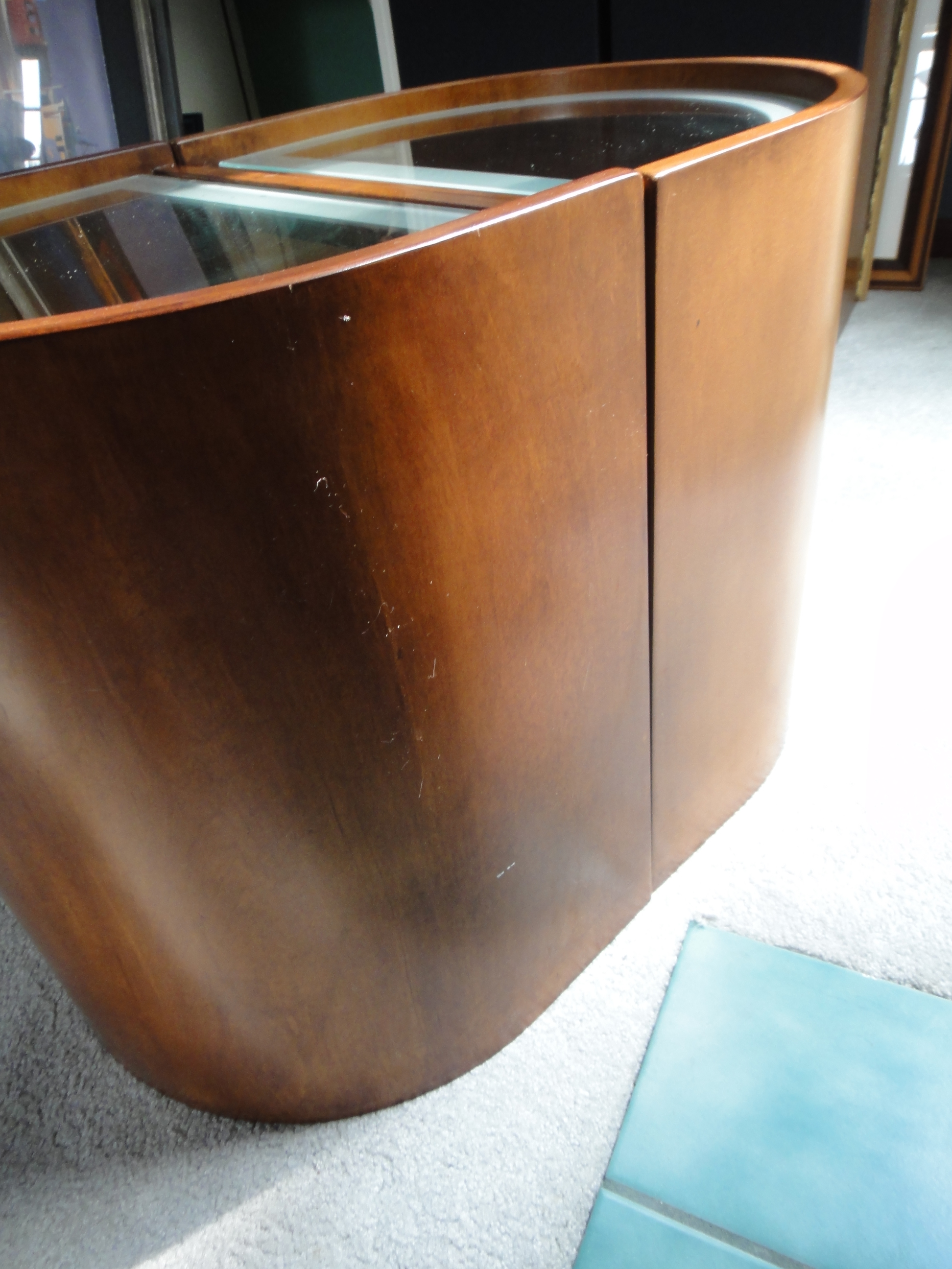 Mid Century Modern Half Moon End Tables