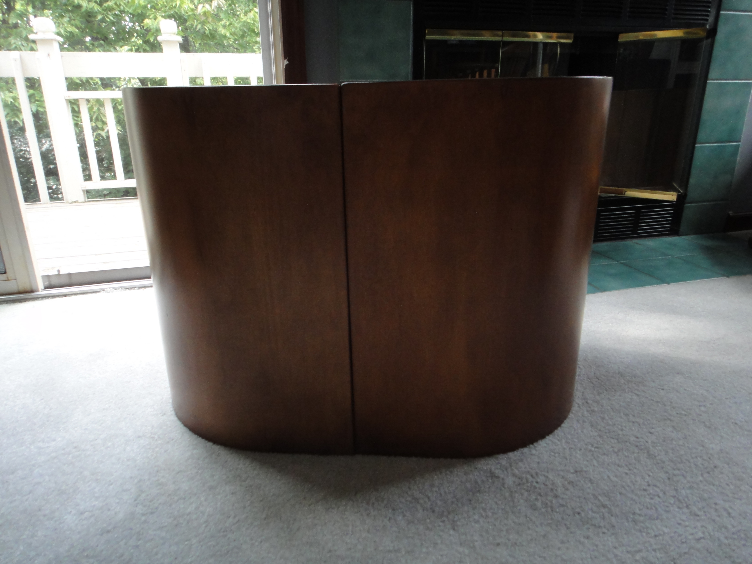 Mid Century Modern Half Moon End Tables