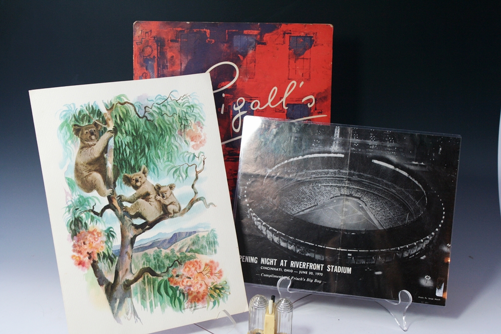 Vintage Cincinnati Restaurant Menus 