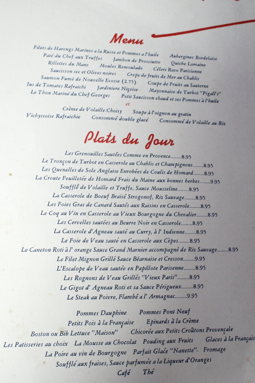 Vintage Cincinnati Restaurant Menus 