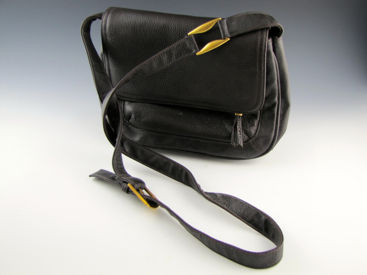 Rare Vintage Gucci Barrel Bag, Coach and Black Leather Handbags