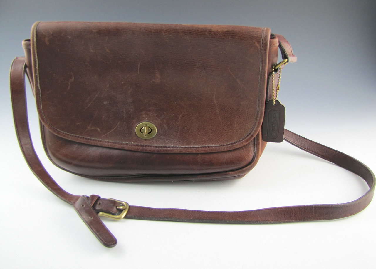 Rare Vintage Gucci Barrel Bag, Coach and Black Leather Handbags