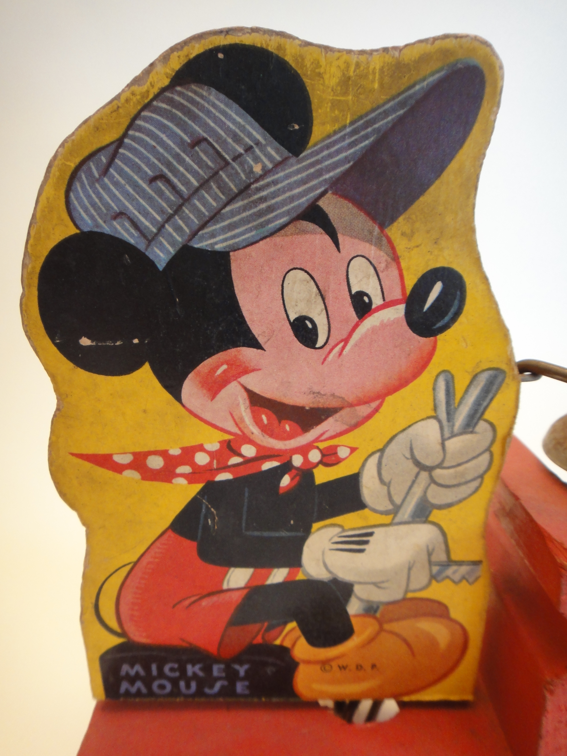 Vintage Fisher Price Disney Mickey Mouse Wooden Pull Toy