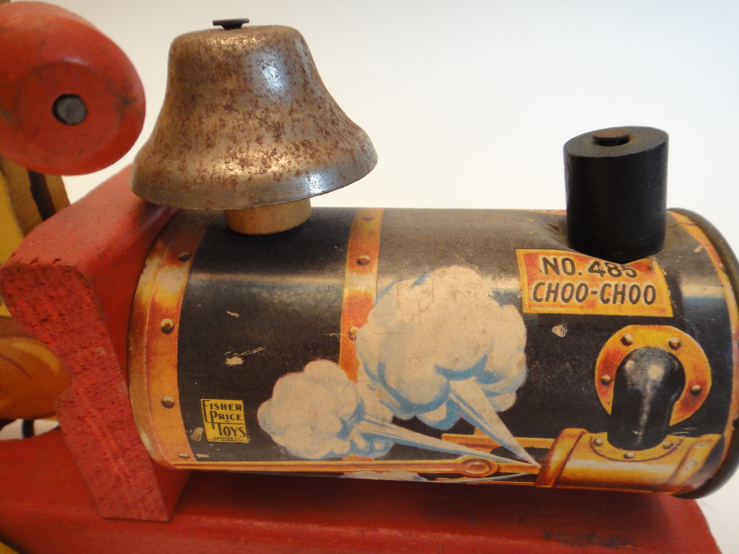 Vintage Fisher Price Disney Mickey Mouse Wooden Pull Toy