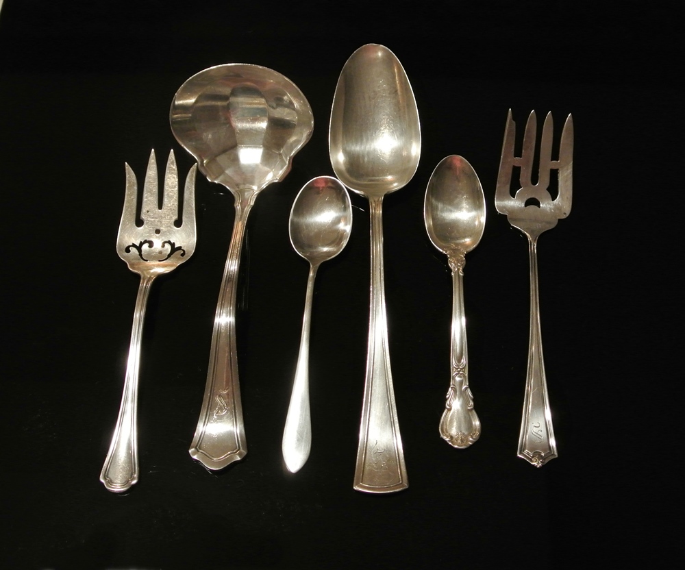 Victorian Era Sterling Silver Ladle & Other Flatware