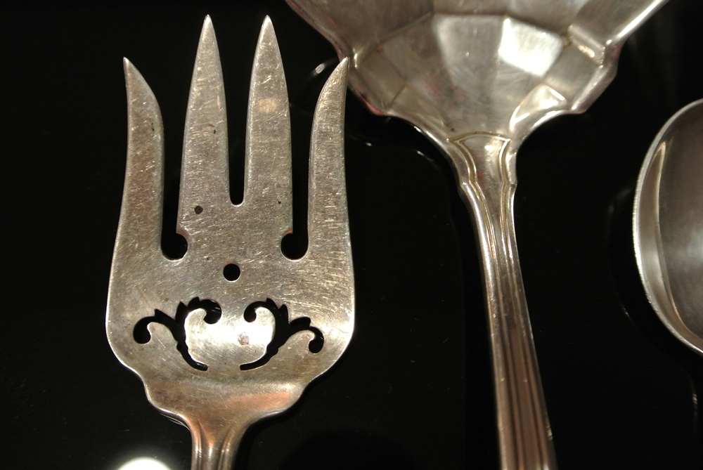 Victorian Era Sterling Silver Ladle & Other Flatware