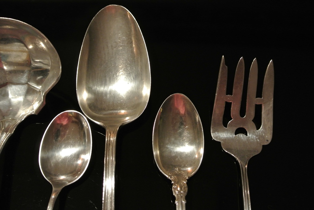 Victorian Era Sterling Silver Ladle & Other Flatware