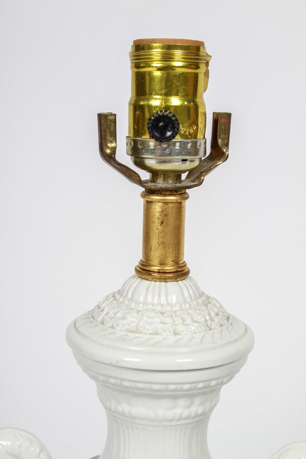 Vintage Porcelain Frederick Cooper Lamp with Flower Accents