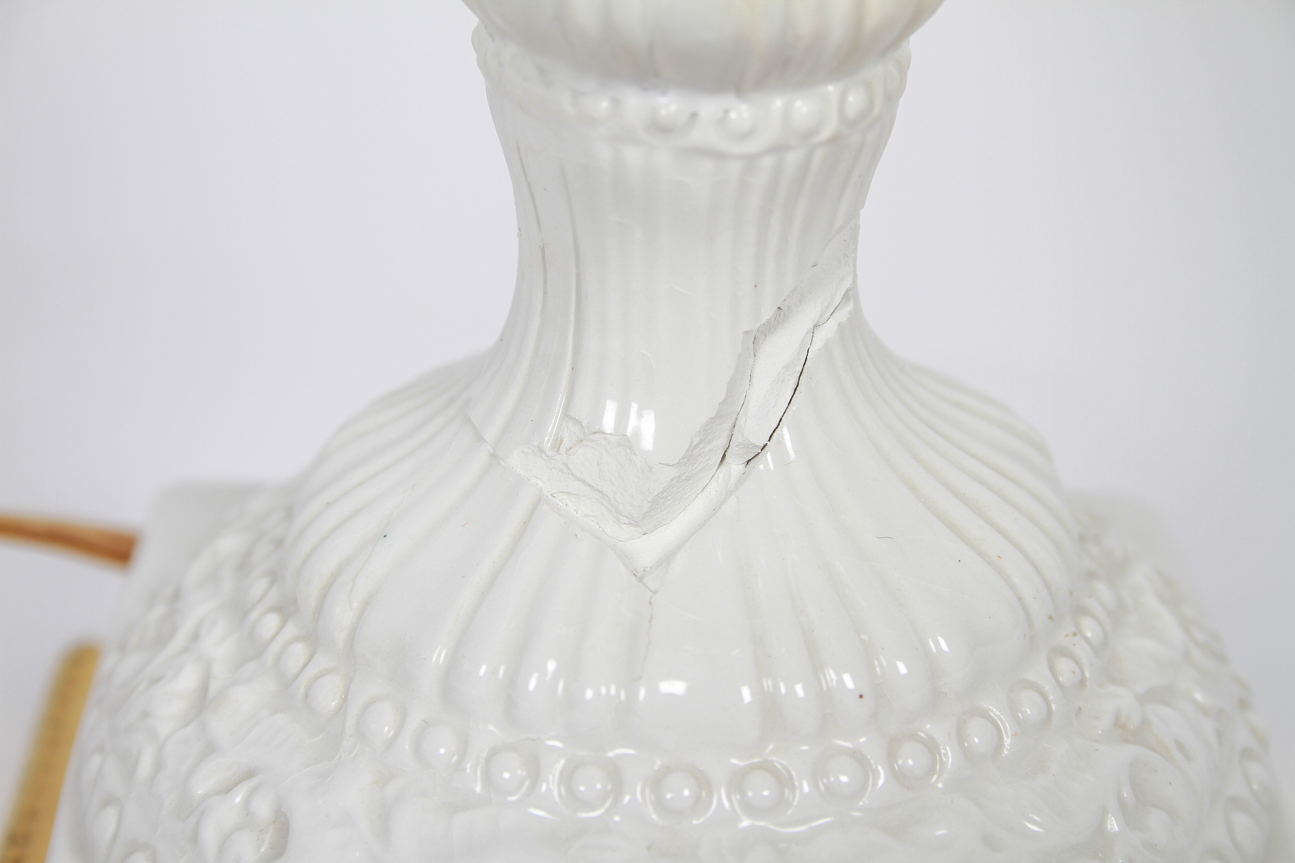 Vintage Porcelain Frederick Cooper Lamp with Flower Accents
