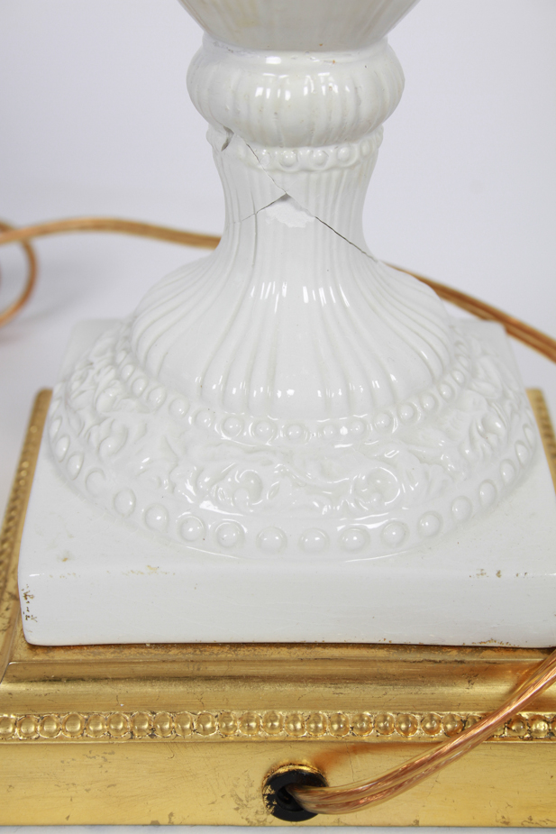Vintage Porcelain Frederick Cooper Lamp with Flower Accents