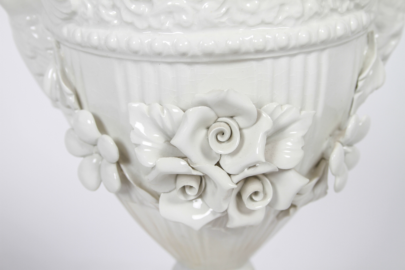 Vintage Porcelain Frederick Cooper Lamp with Flower Accents
