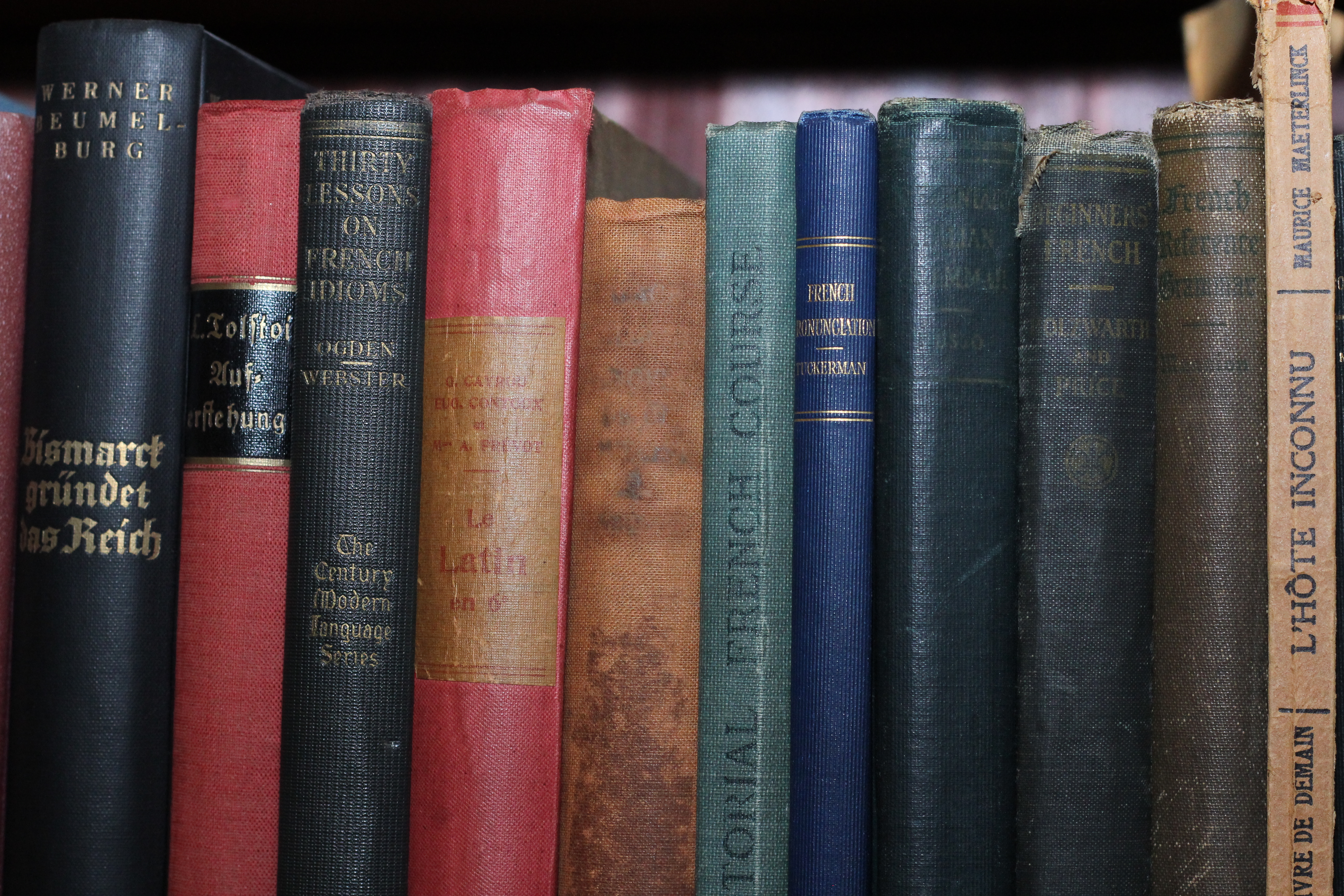 French, Italian, German, and Spanish Books 