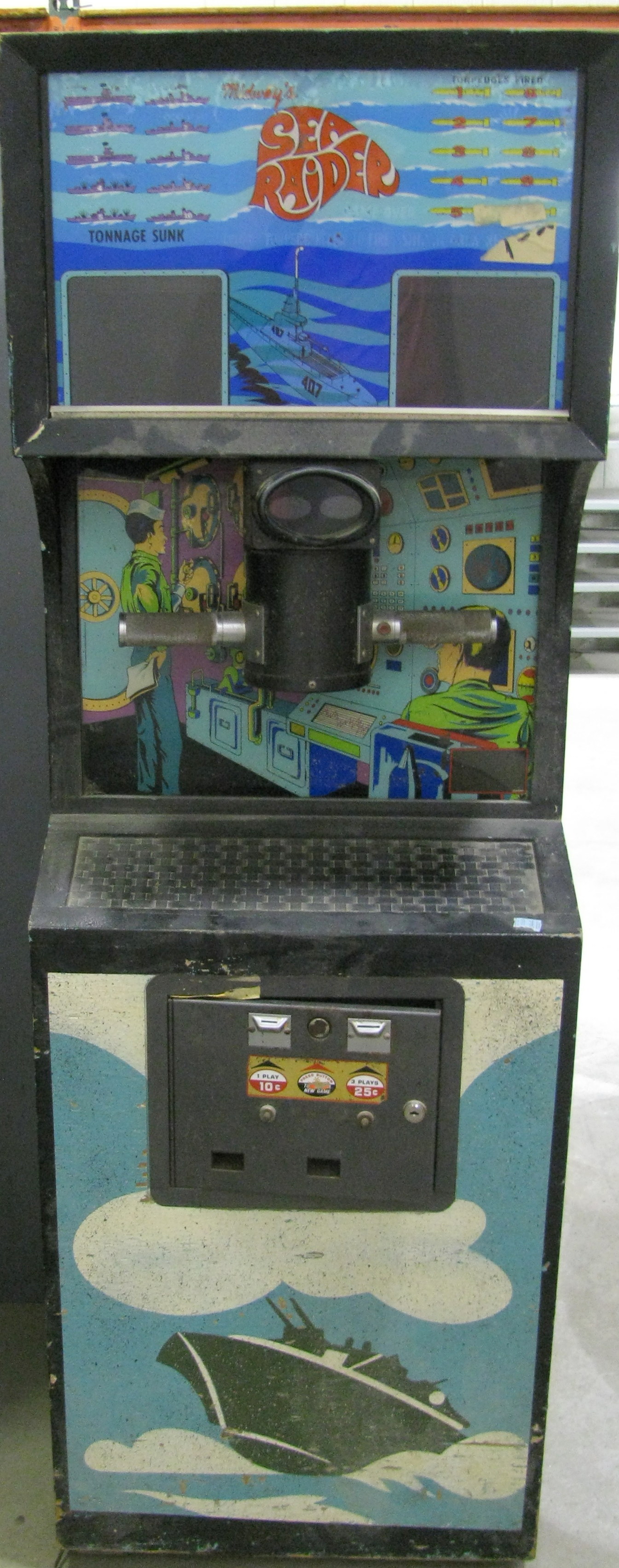 Vintage Midway Sea Raider Coin-Operated Game