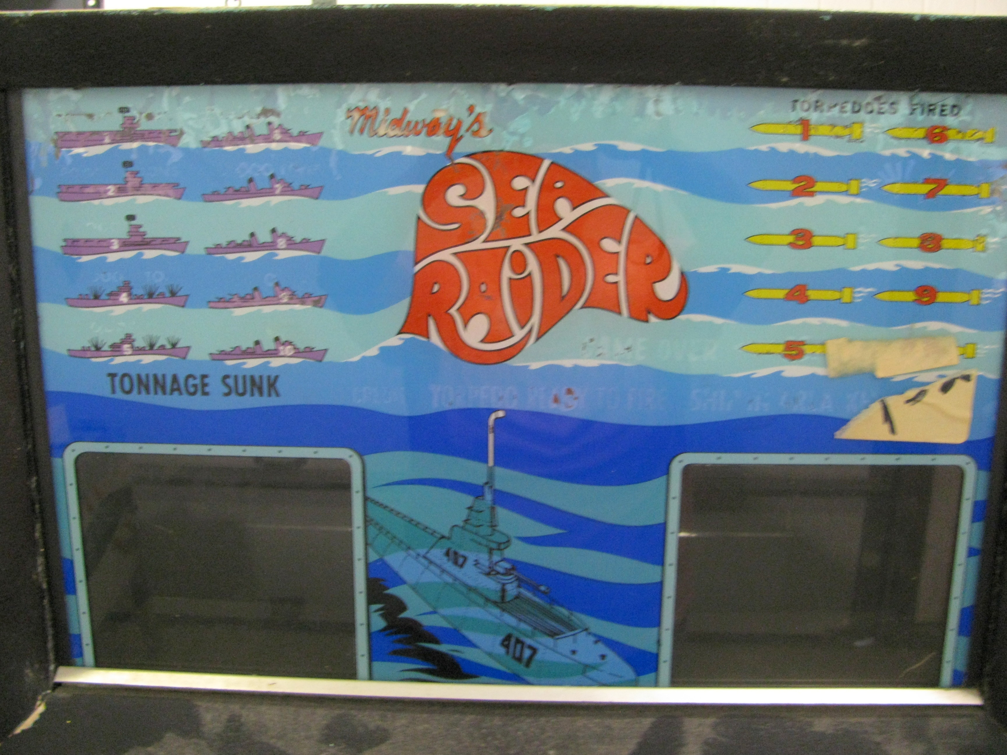 Vintage Midway Sea Raider Coin-Operated Game