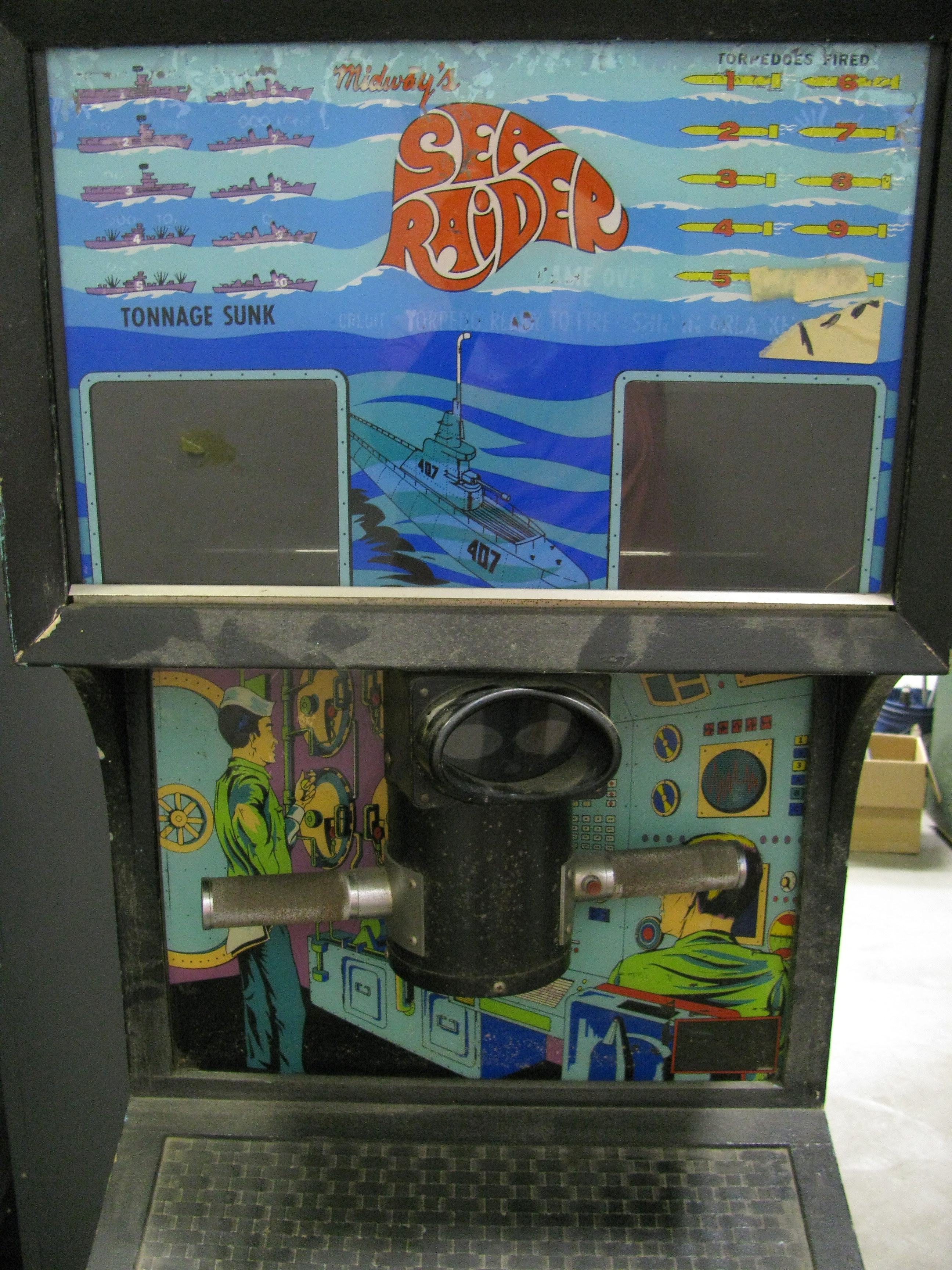 Vintage Midway Sea Raider Coin-Operated Game