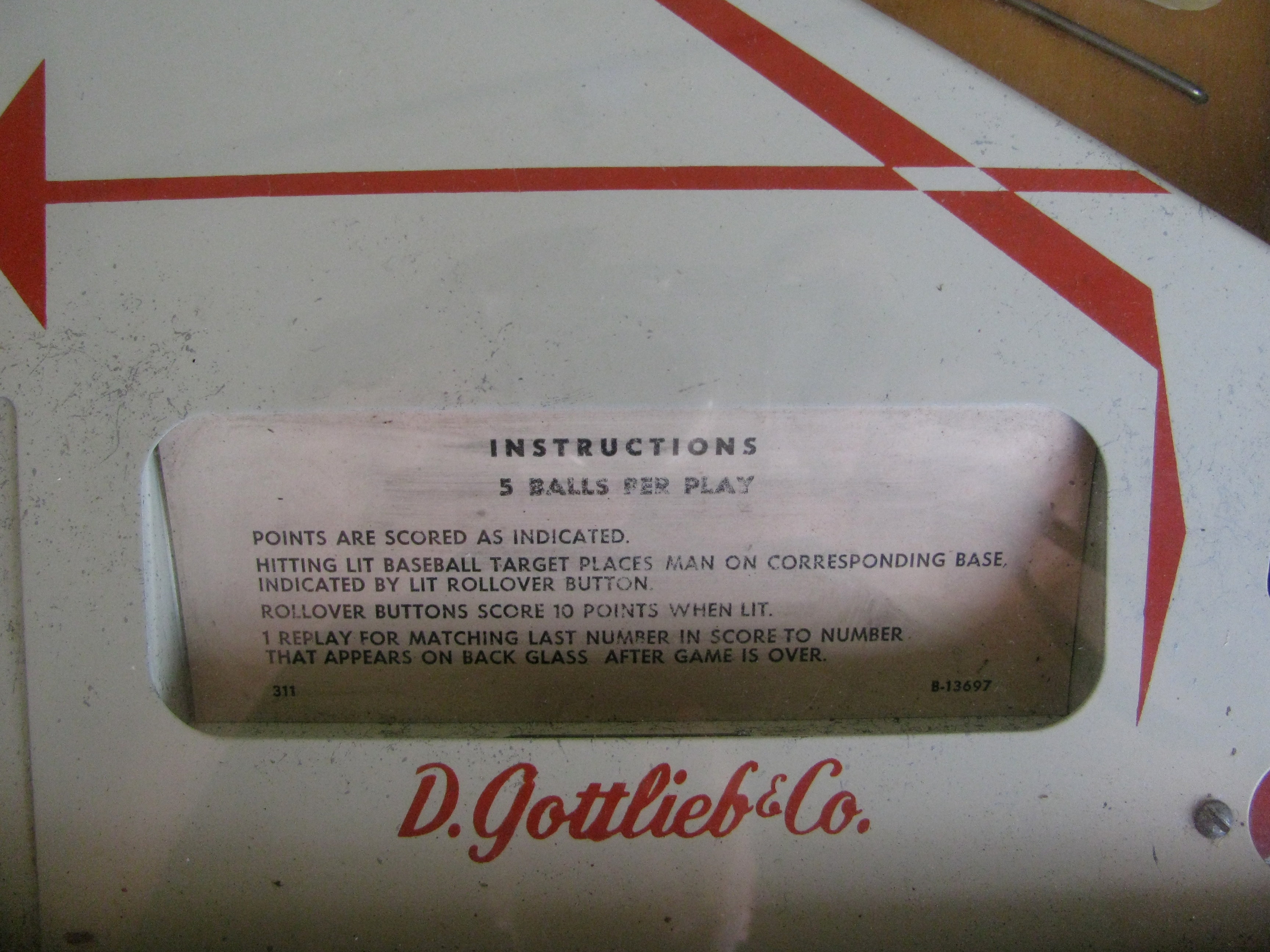 1971 Gottlieb Playball Pinball Machine