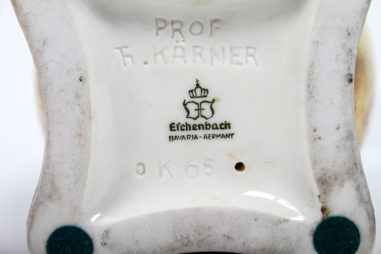 Rare Boy on Ball German Figurine by Professor Theodor Karner