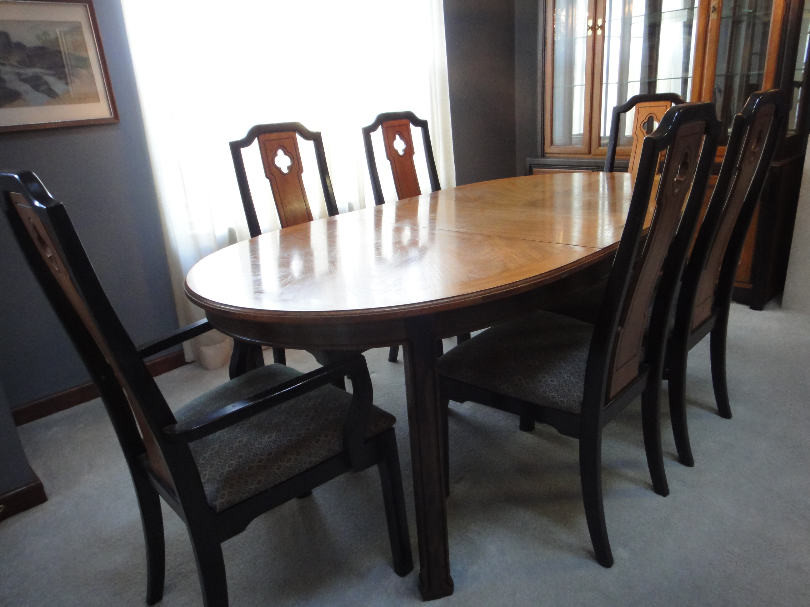 Mid Century Thomasville Dining Room Table & 6 Chairs