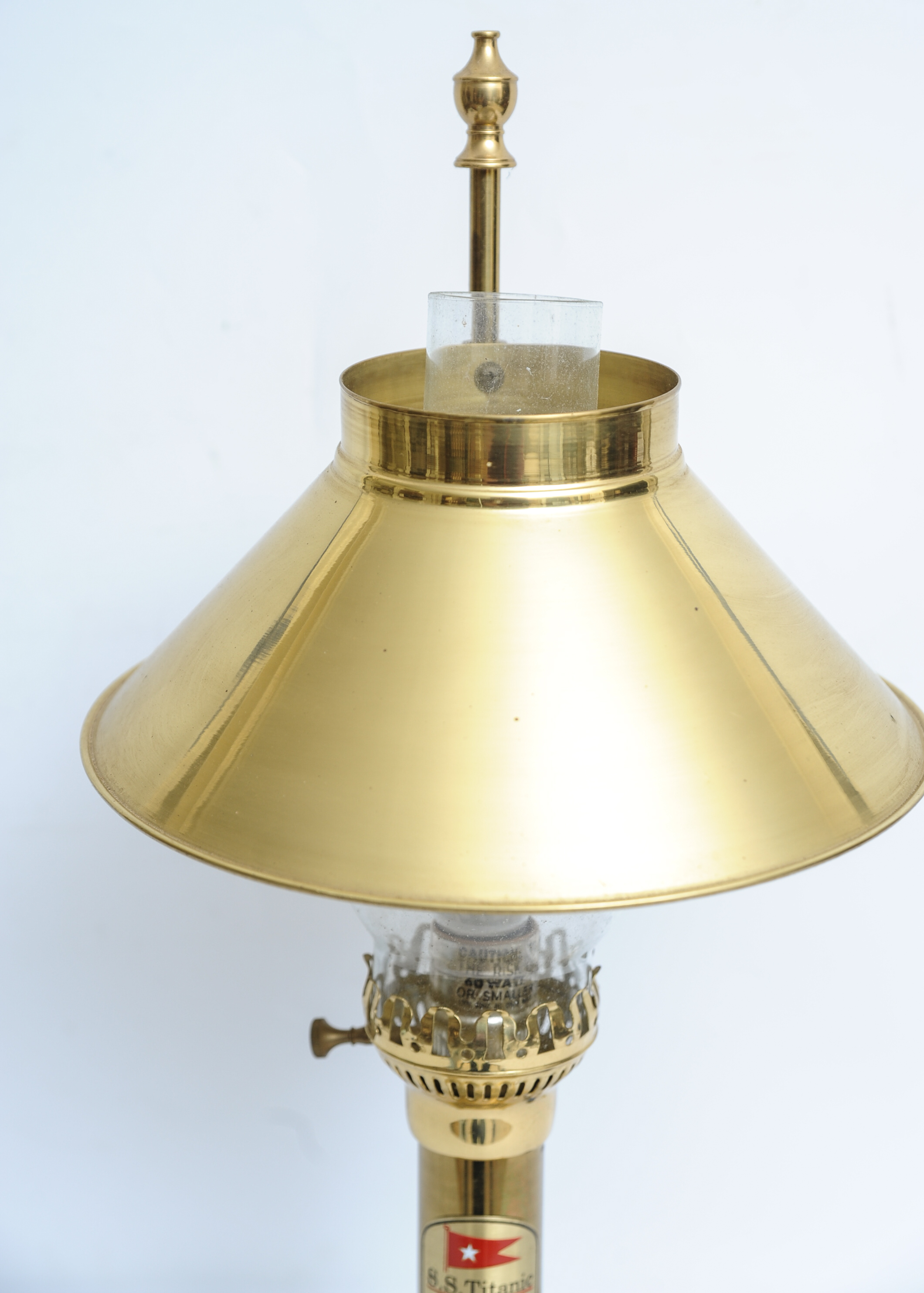 S.S. Titanic Brass Lamp with Adjustable Shade